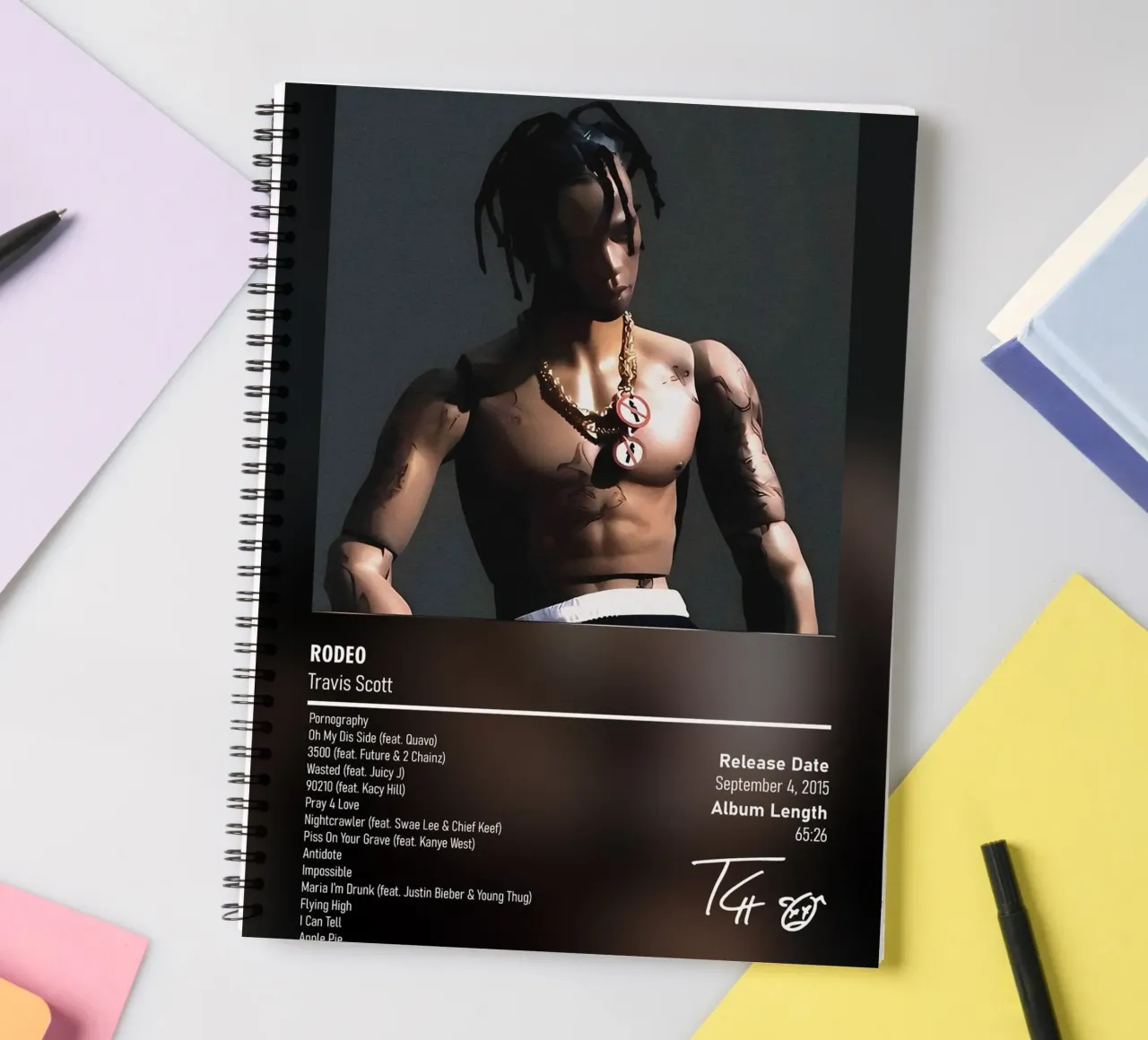 Rodeo (2015) by Travis Scott spiral notebook by DGUnder