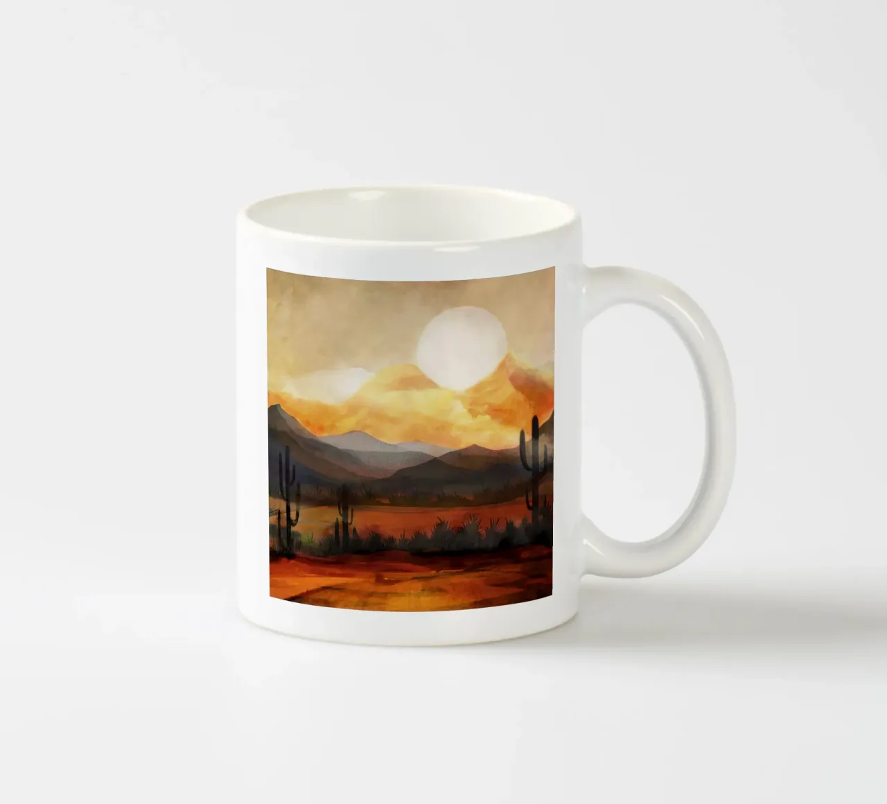 Desert in the Golden Sun Glow tazza in ceramica da Nadjaa