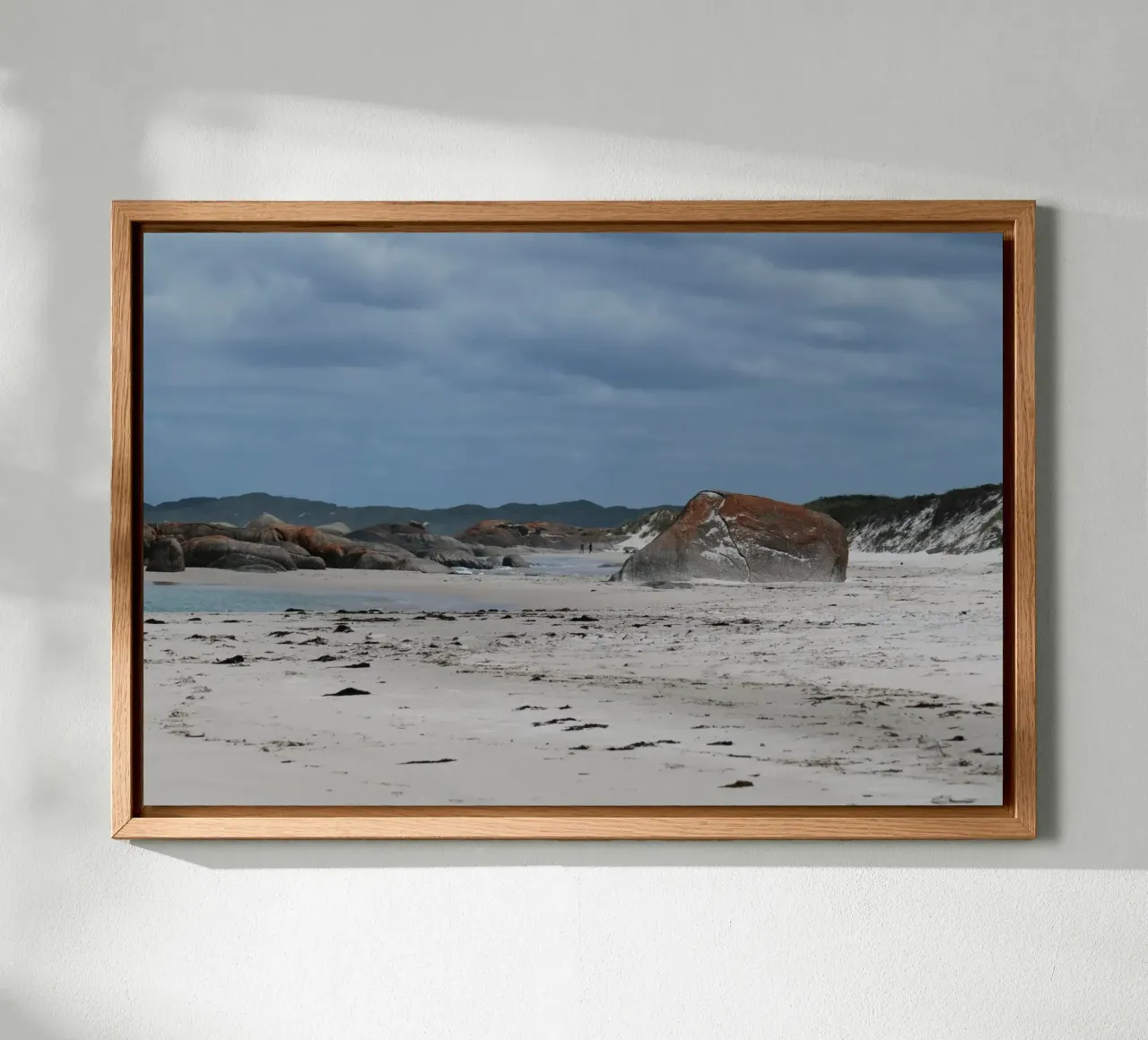 Stormy Skies gather on Remote Australian Shoreline canvas with Floater frame by byrieneke
