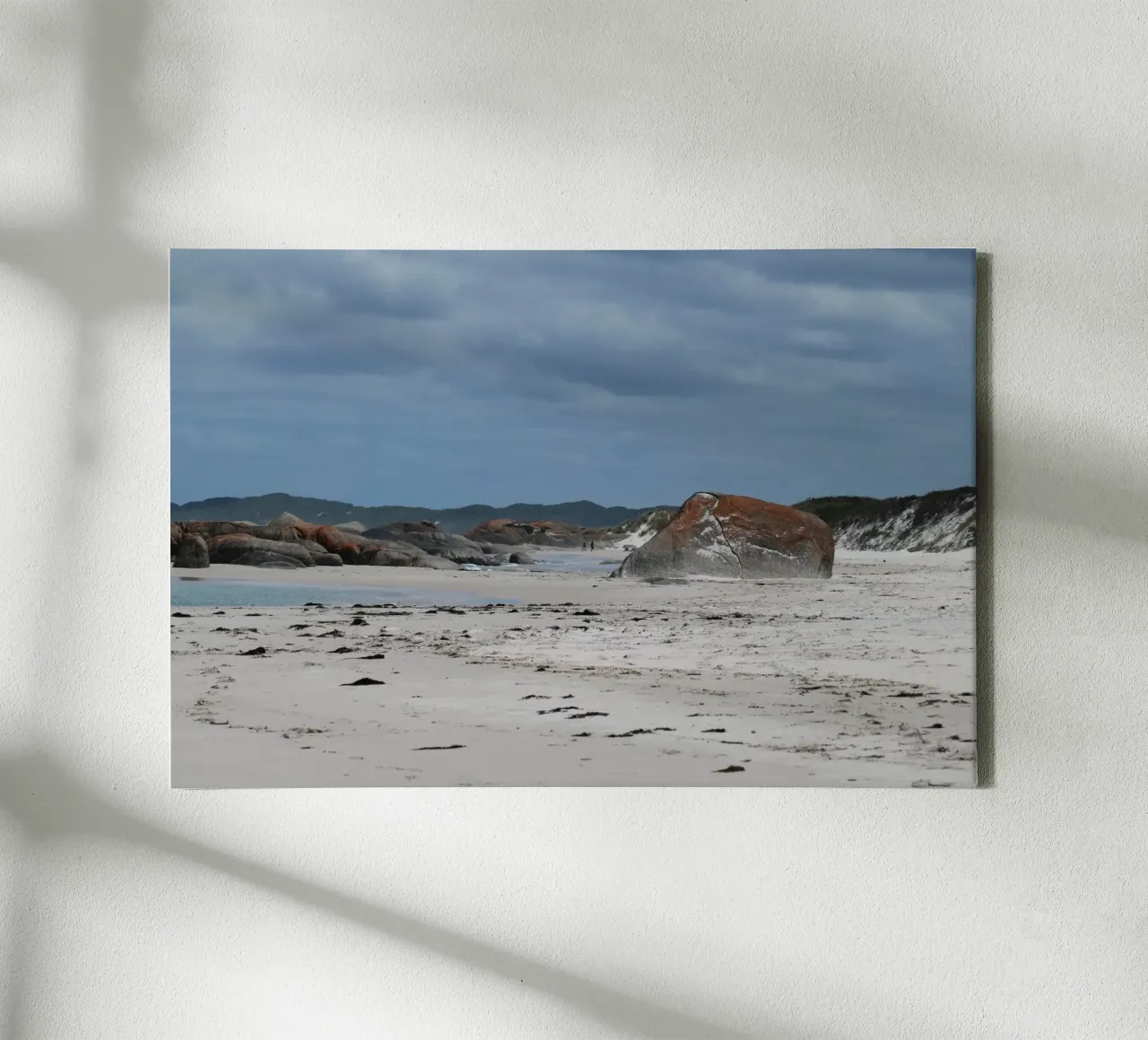 Stormy Skies gather on Remote Australian Shoreline canvas with Floater frame by byrieneke