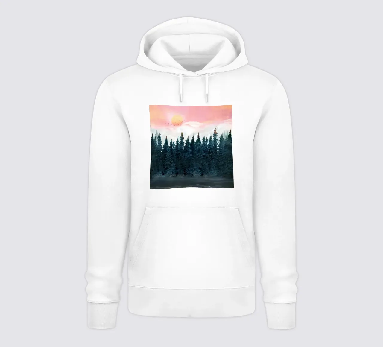 Forest Under the Sunset felpa con cappuccio da Nadjaa