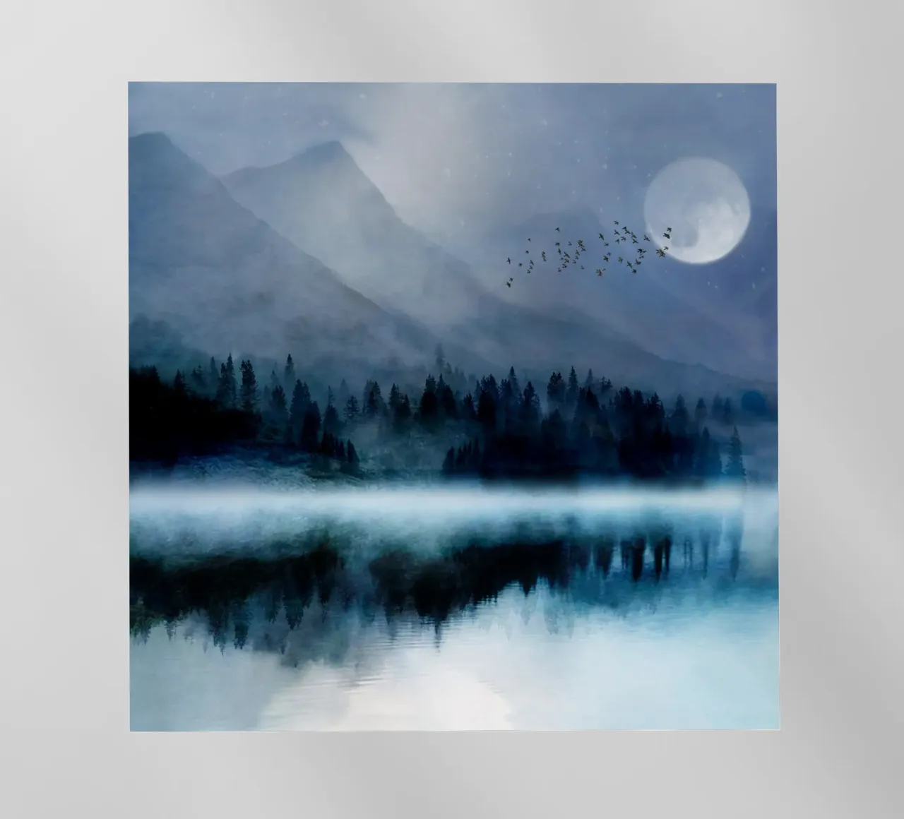 Mountainscape Under The Moonlight pellicola backlit da Nadjaa