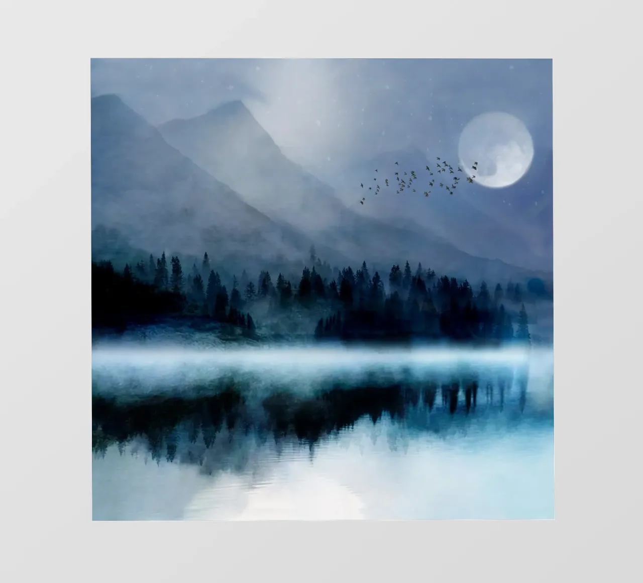 Mountainscape Under The Moonlight telo in pvc da Nadjaa