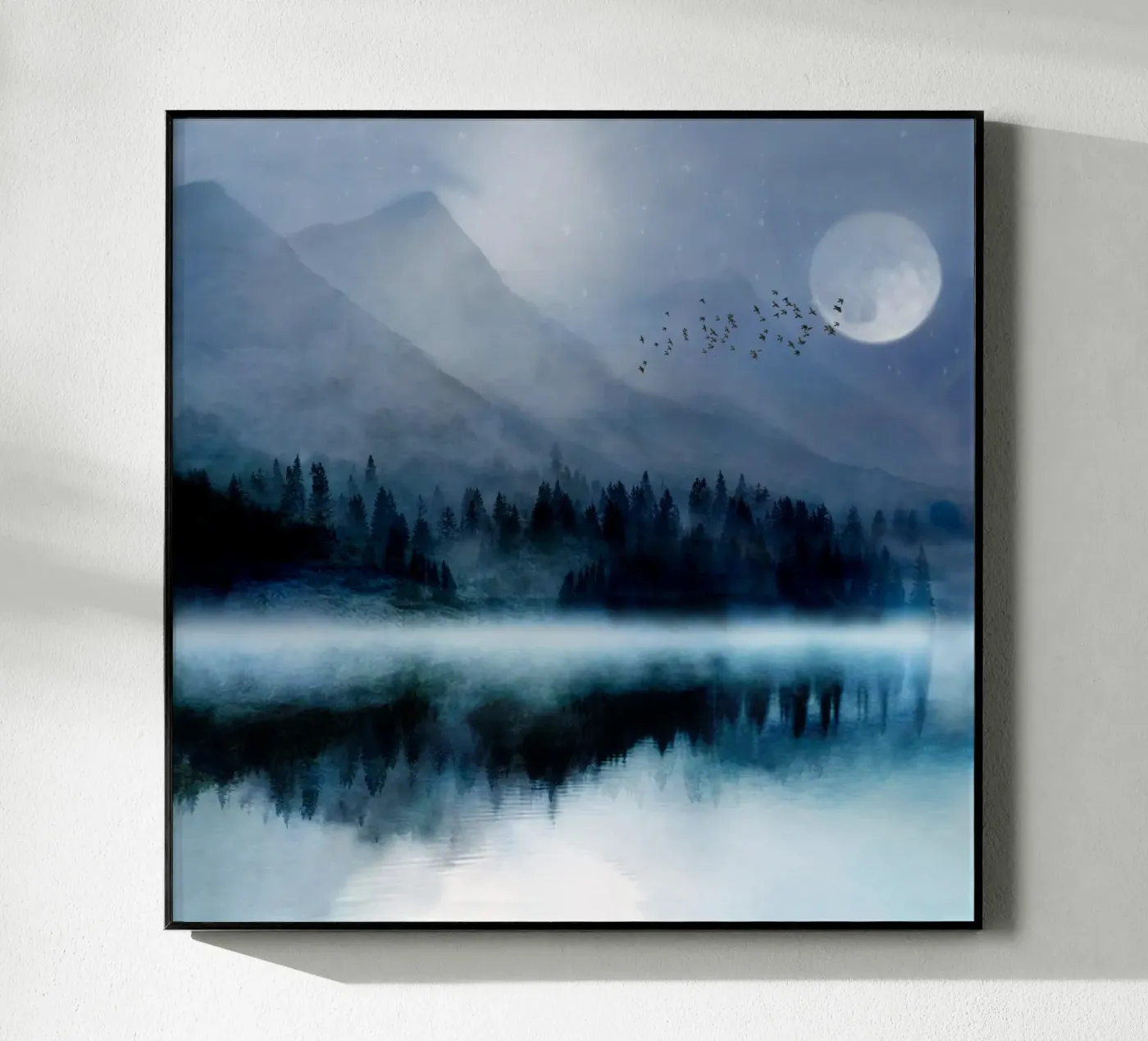 Mountainscape Under The Moonlight plexiglass da Nadjaa
