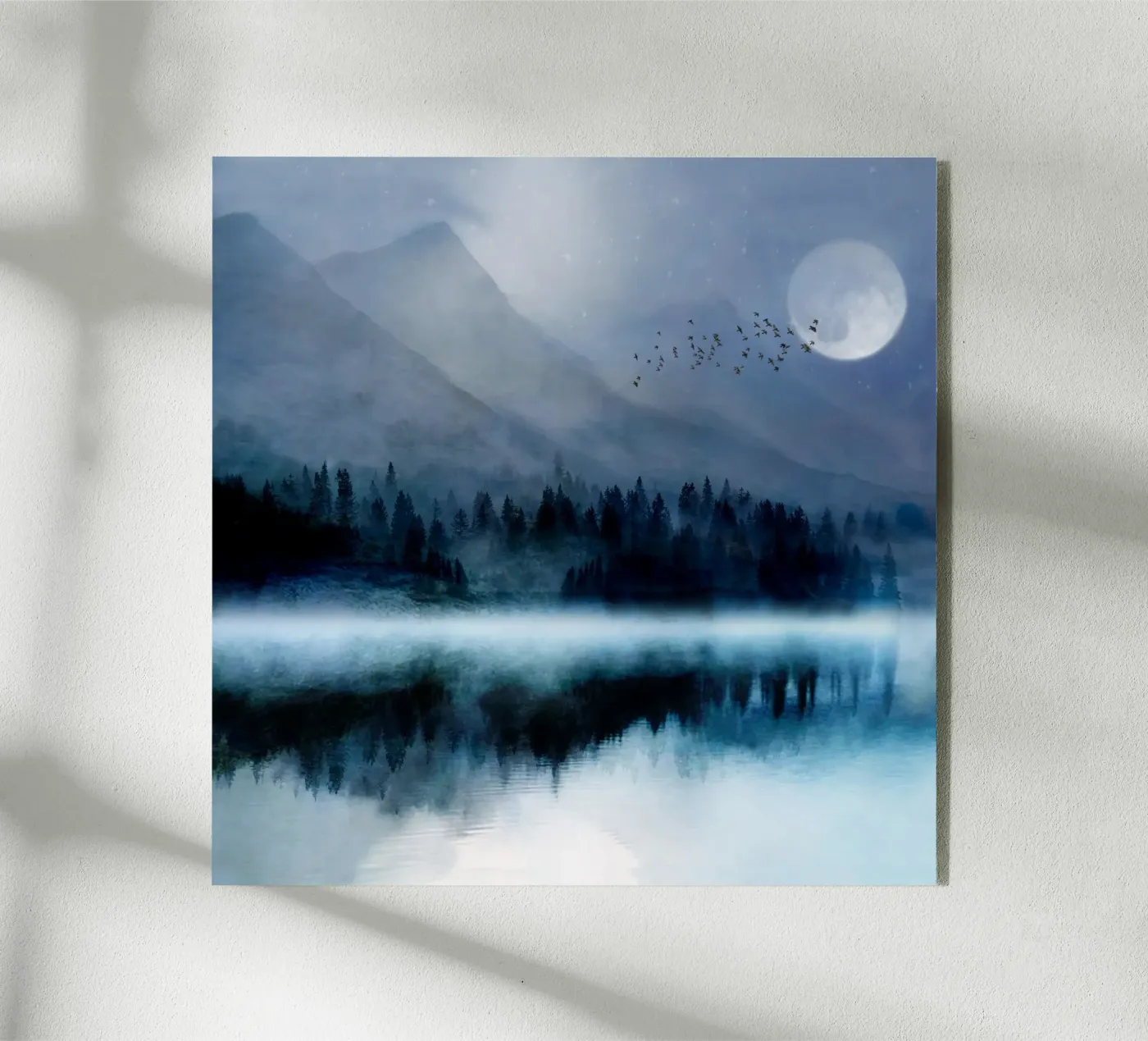 Mountainscape Under The Moonlight plexiglass da Nadjaa
