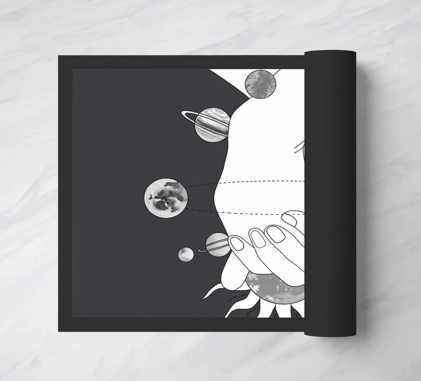 Everything Revolves Around Us II doormat by Nadjaa