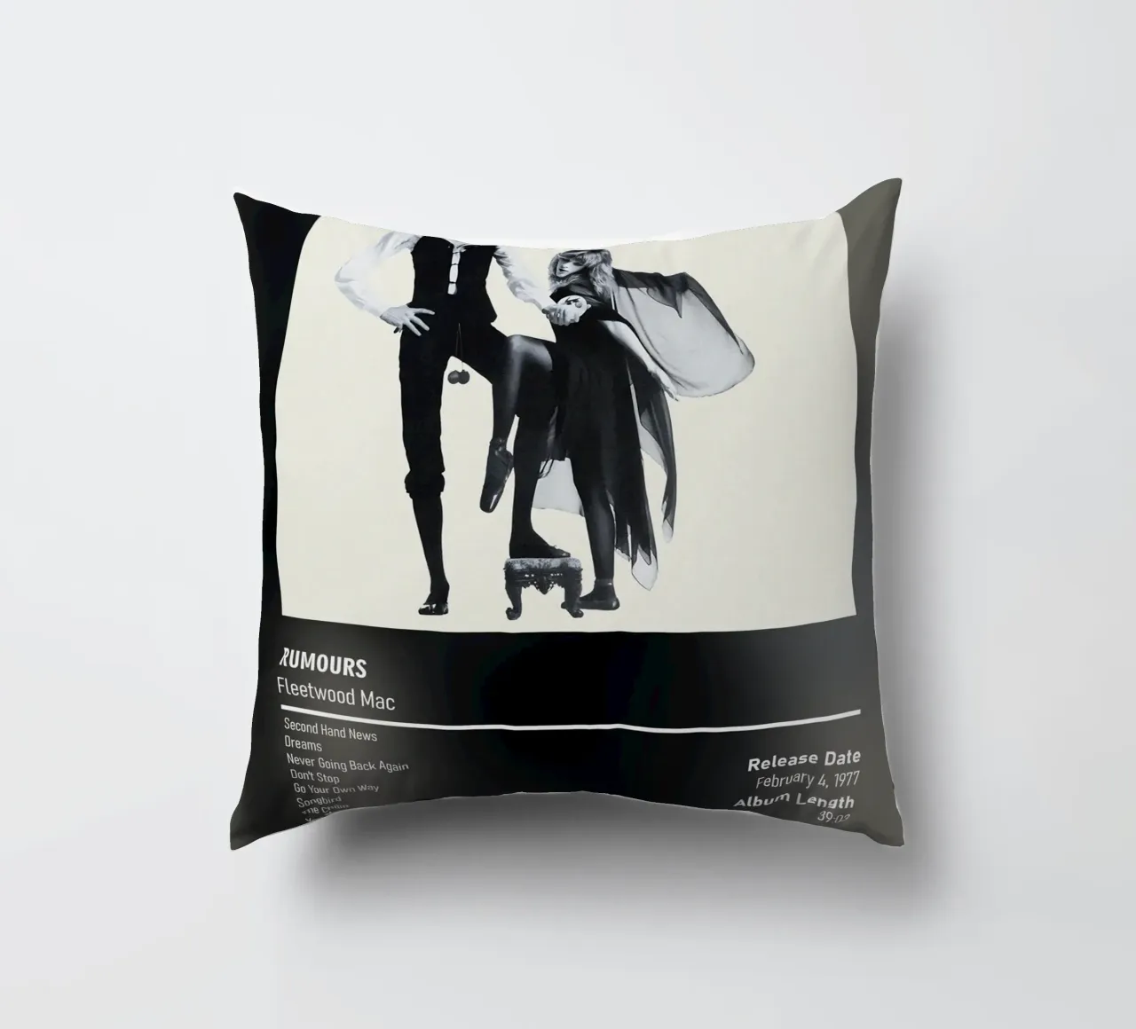Rumours (1977) by Fleetwood Mac decorative cushion by DGUnder