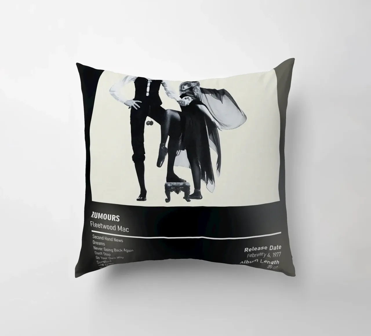 Rumours (1977) by Fleetwood Mac decorative cushion by DGUnder
