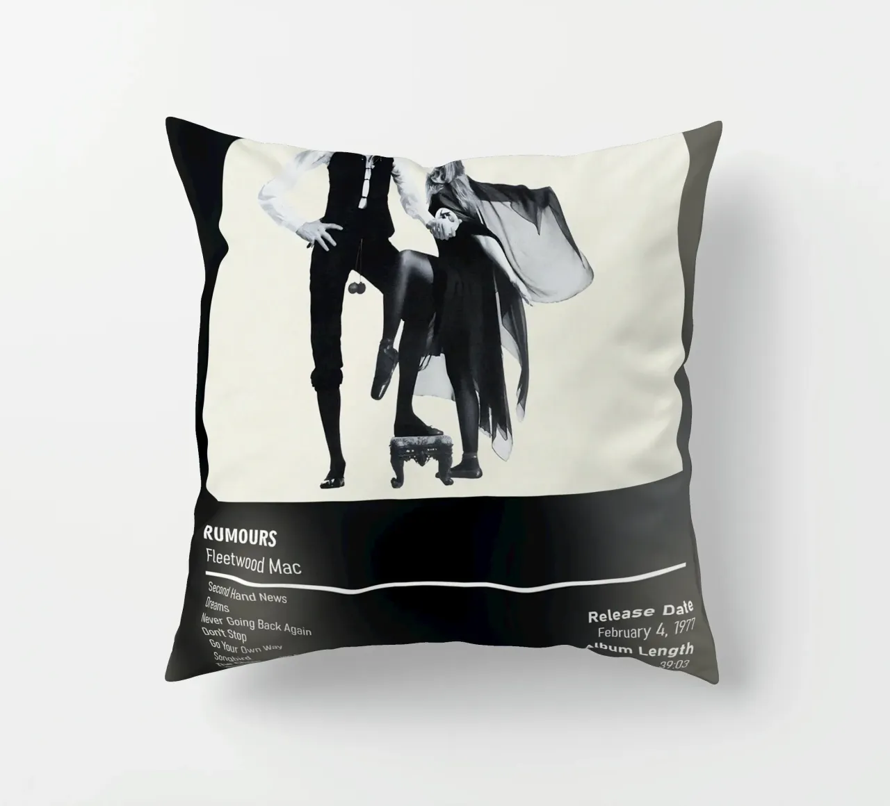 Rumours (1977) by Fleetwood Mac decorative cushion by DGUnder