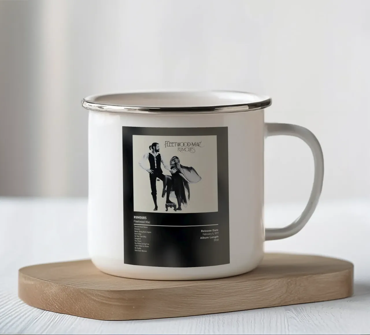 Rumours (1977) by Fleetwood Mac tazza in smalto da DGUnder
