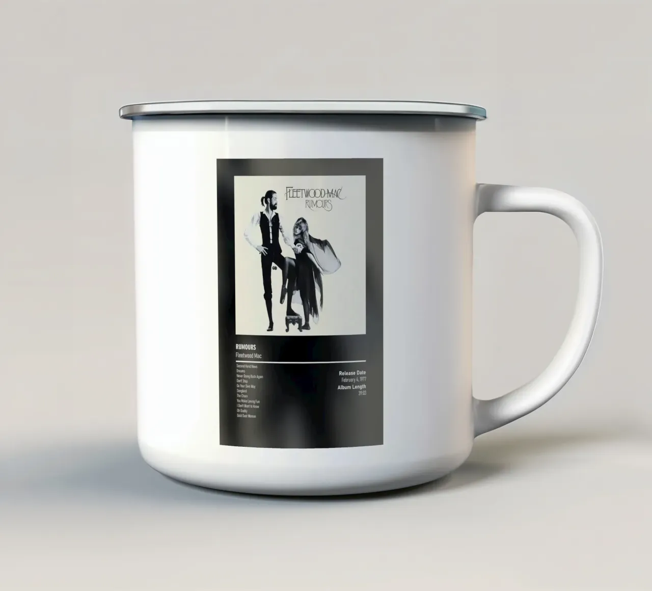 Rumours (1977) by Fleetwood Mac tazza in smalto da DGUnder