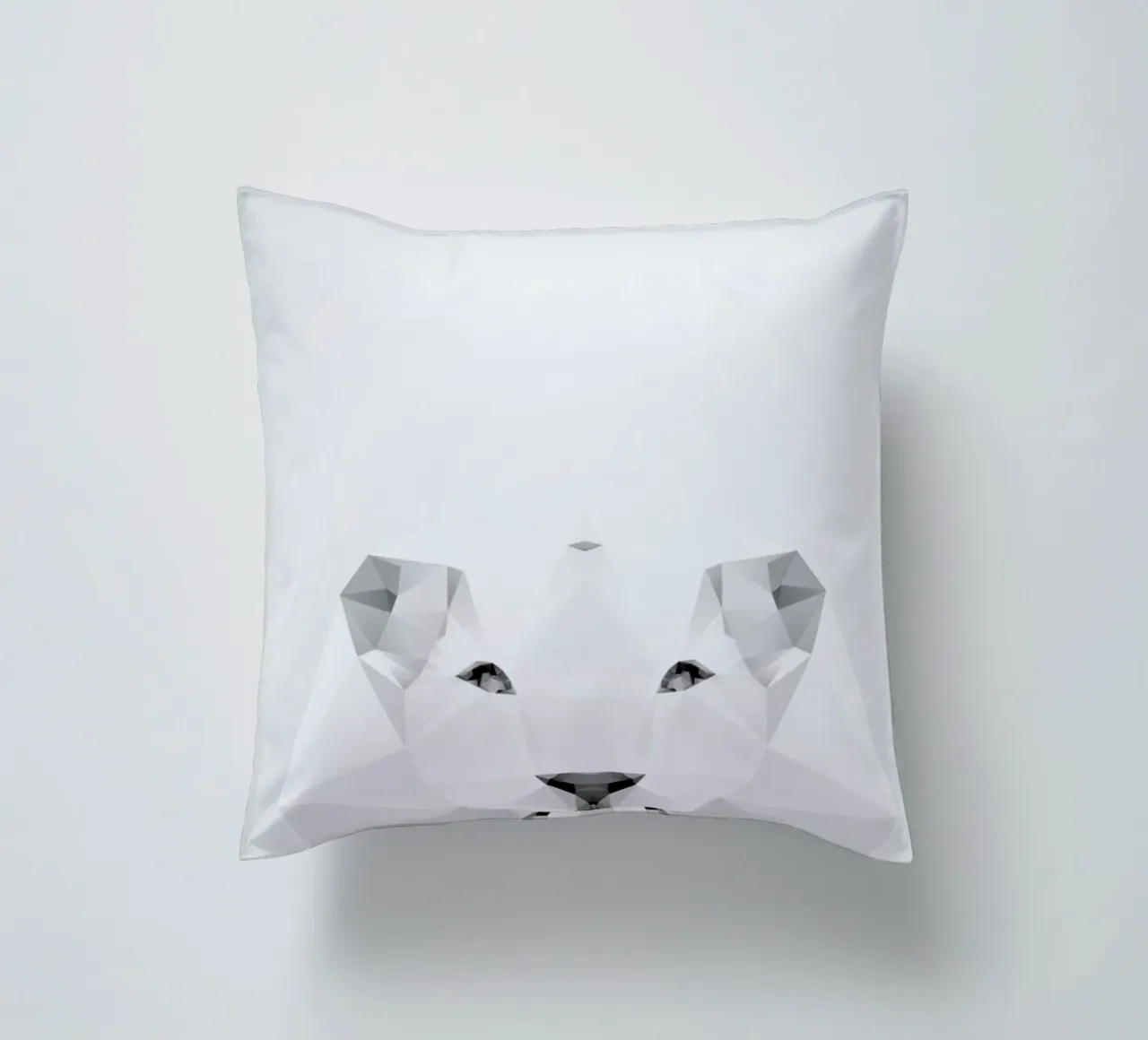 Geo White Lion cuscino da Three Of The Possessed