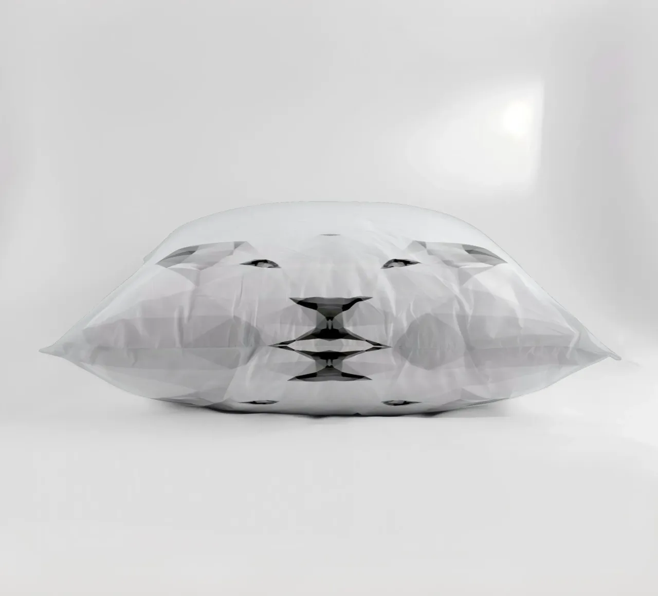 Geo White Lion cuscino da Three Of The Possessed