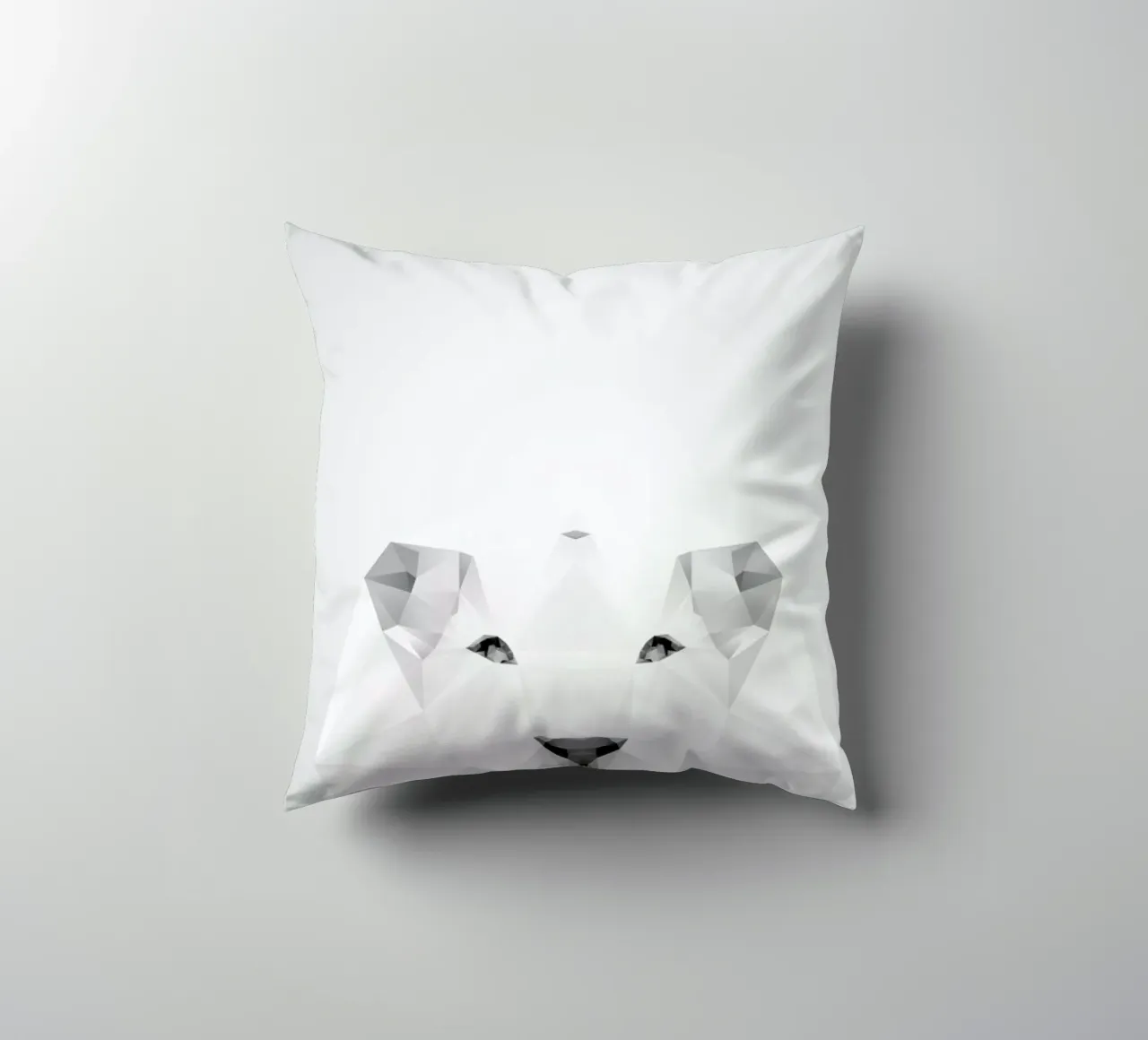 Geo White Lion cuscino da Three Of The Possessed