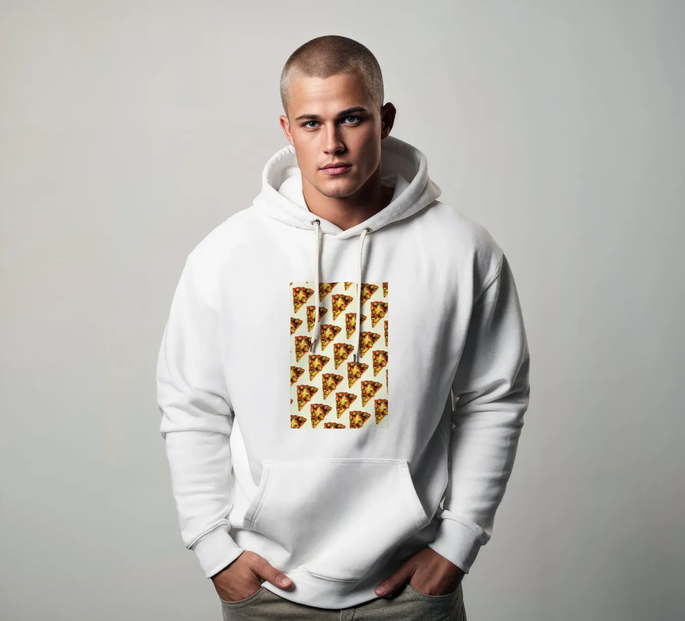Pizza Pattern hoodie by Kelly Gilleran