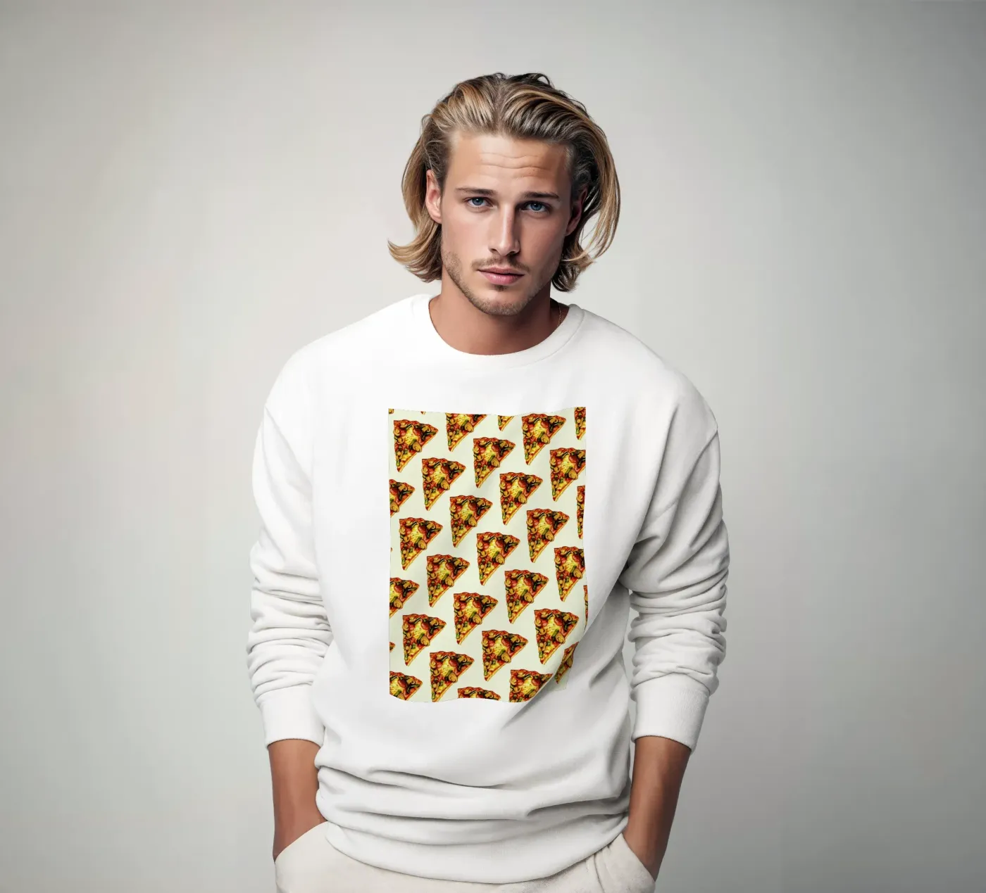 Pizza Pattern sweat de Kelly Gilleran