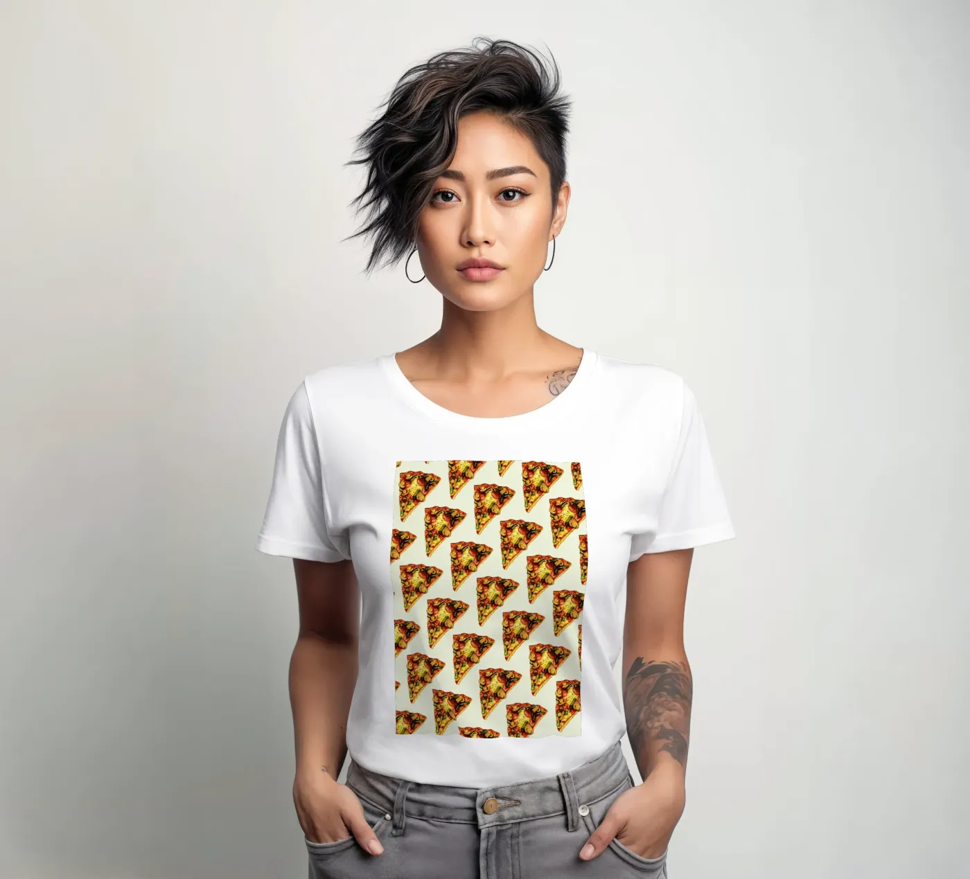 Pizza Pattern t-shirt da donna da Kelly Gilleran