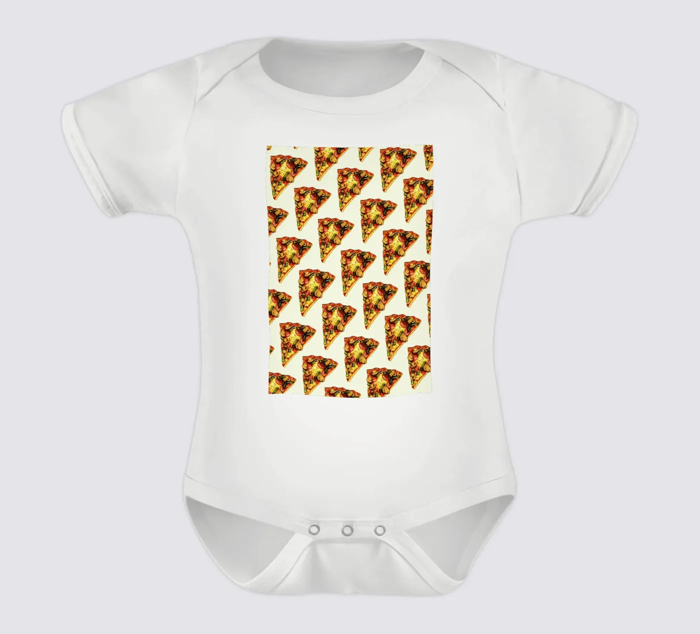 Pizza Pattern Kurzarm Babybody von Kelly Gilleran