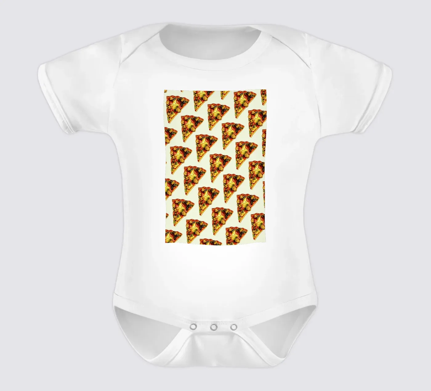Pizza Pattern babyrompertje korte mouwen van Kelly Gilleran