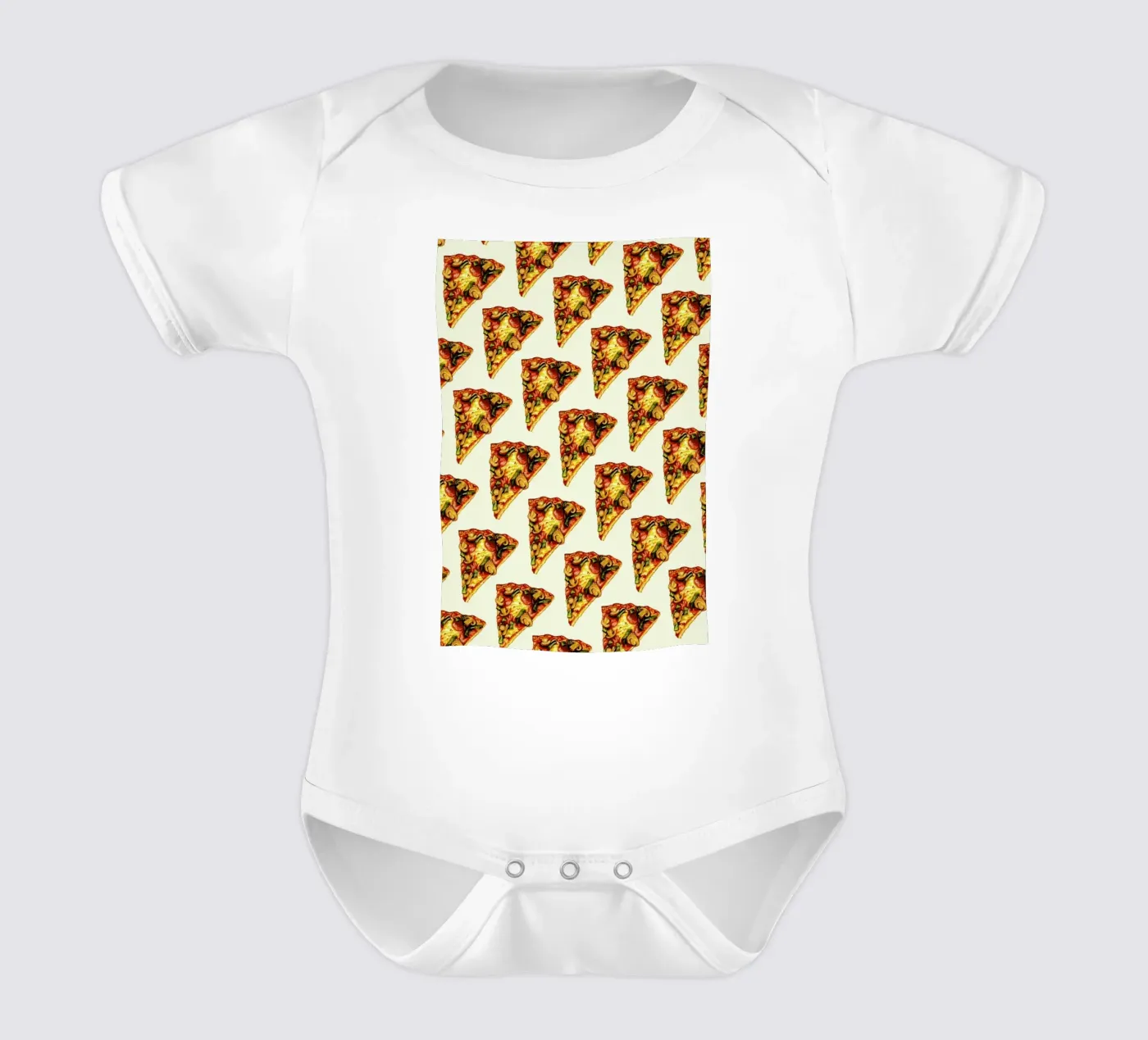 Pizza Pattern Kurzarm Babybody von Kelly Gilleran