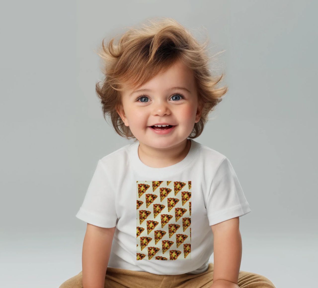 Pizza Pattern maglietta neonato da Kelly Gilleran