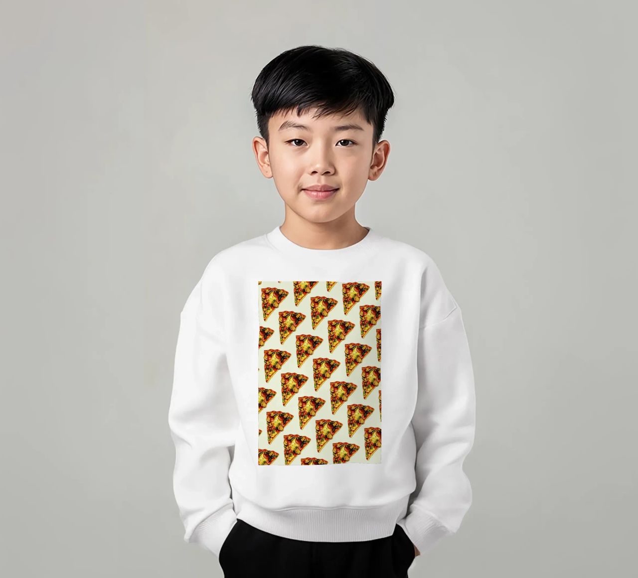 Pizza Pattern felpa bambino da Kelly Gilleran