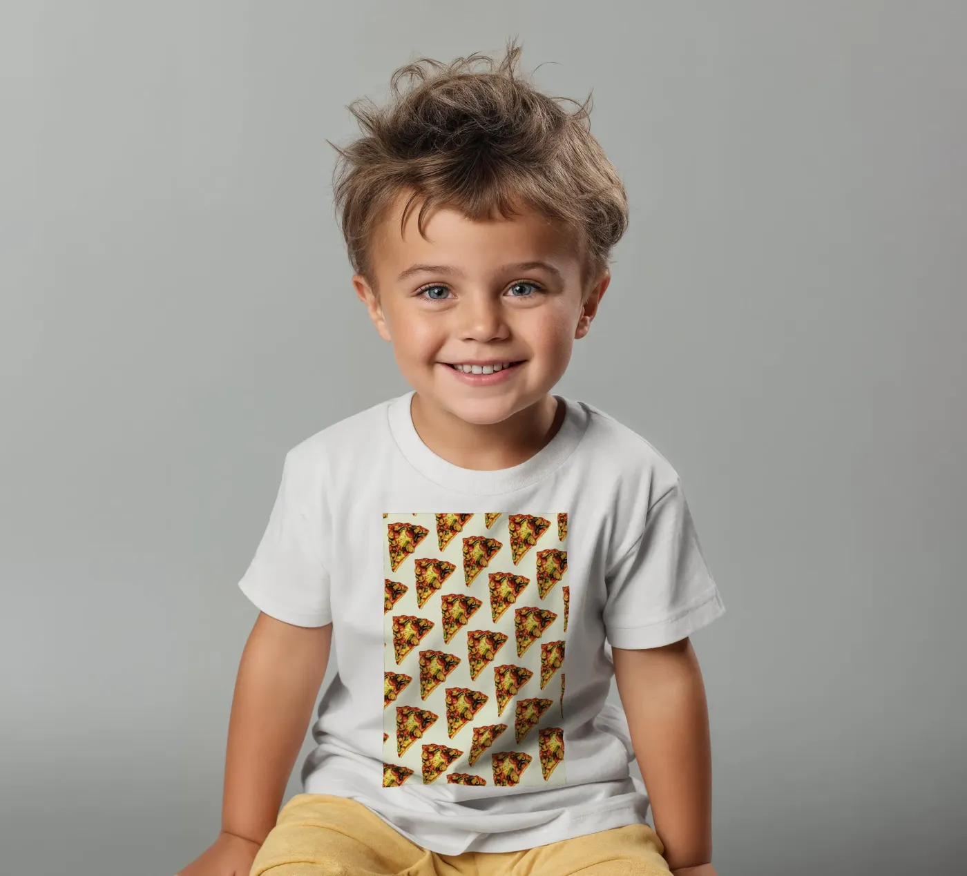 Pizza Pattern Kinder T-Shirt von Kelly Gilleran