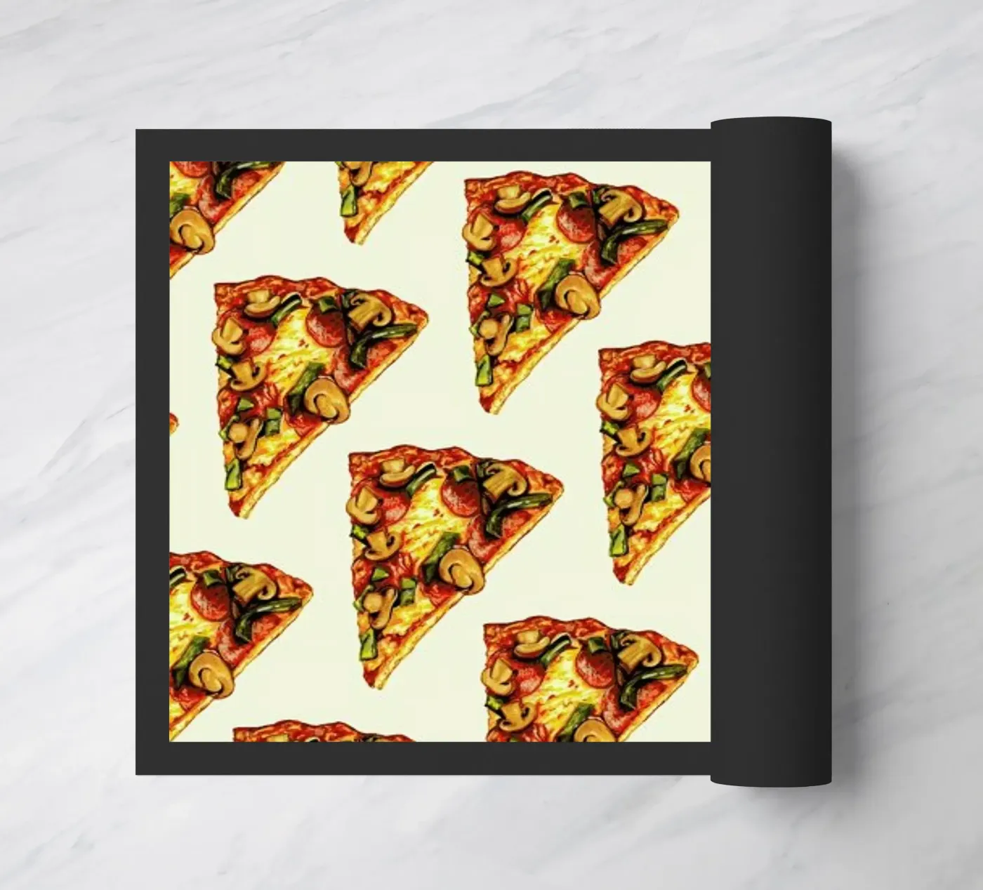Pizza Pattern doormat by Kelly Gilleran
