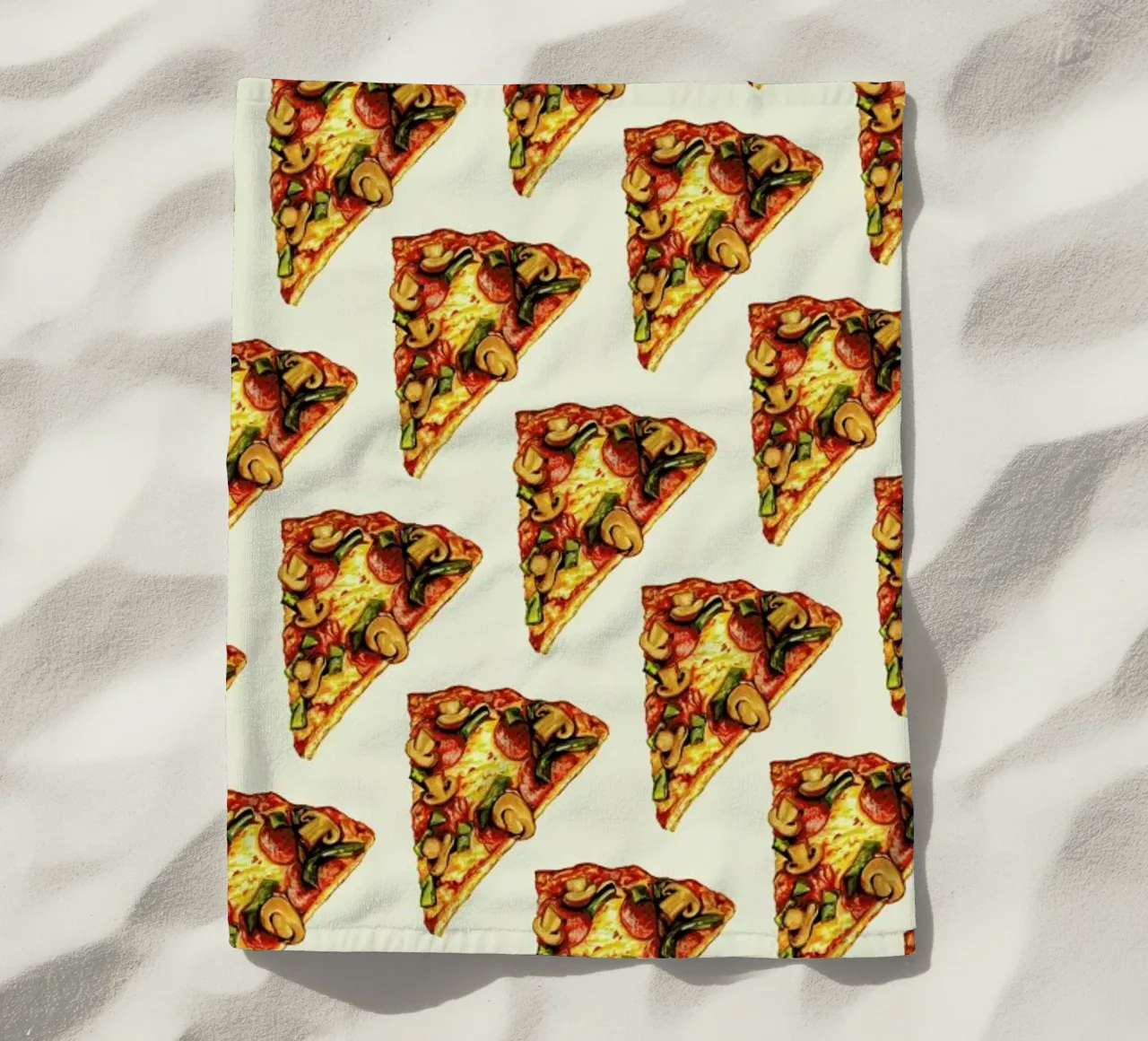 Pizza Pattern telo mare da Kelly Gilleran