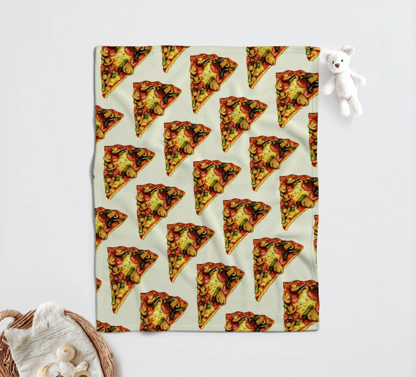Pizza Pattern Fleecedecke von Kelly Gilleran