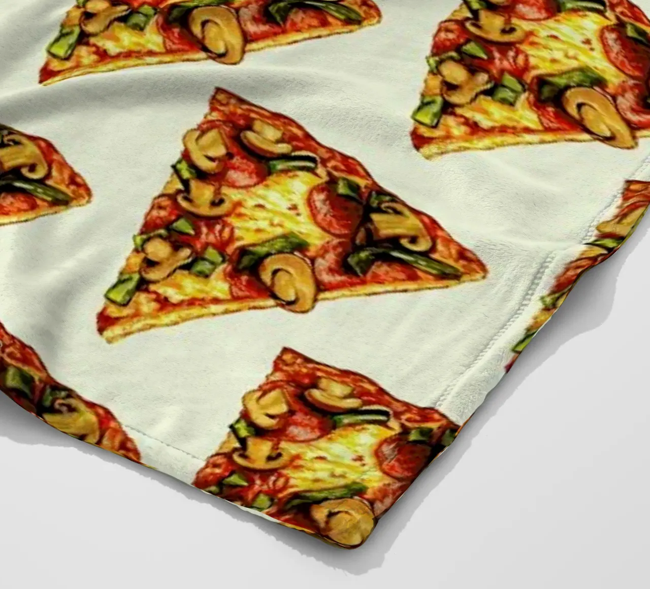 Pizza Pattern fleece blanket by Kelly Gilleran