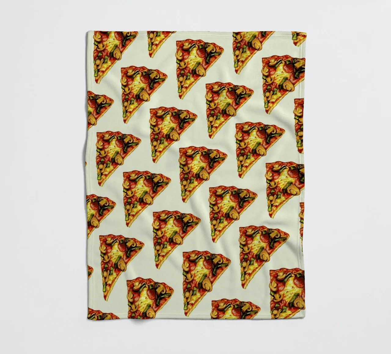 Pizza Pattern fleece blanket by Kelly Gilleran