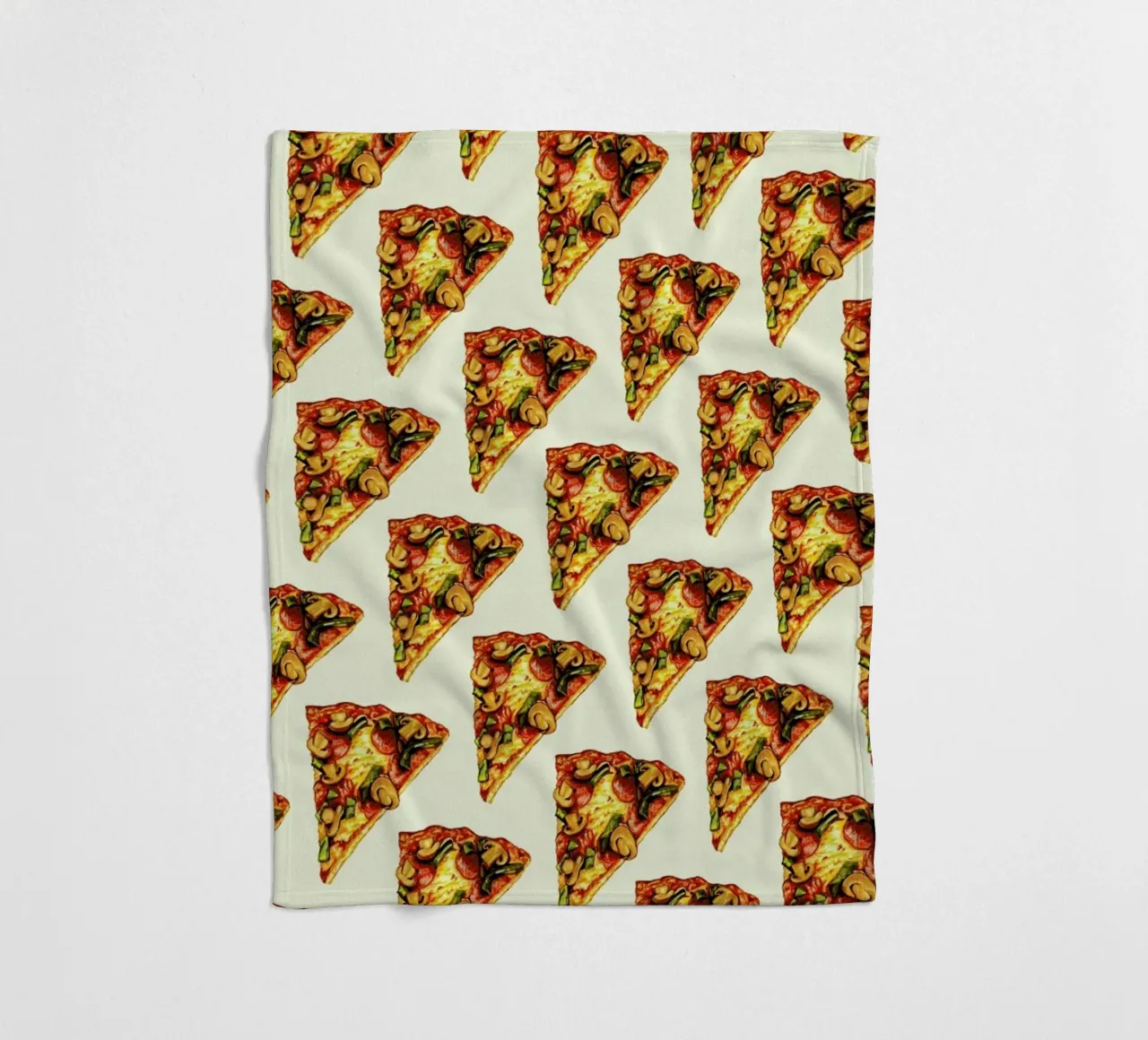 Pizza Pattern fleece blanket by Kelly Gilleran