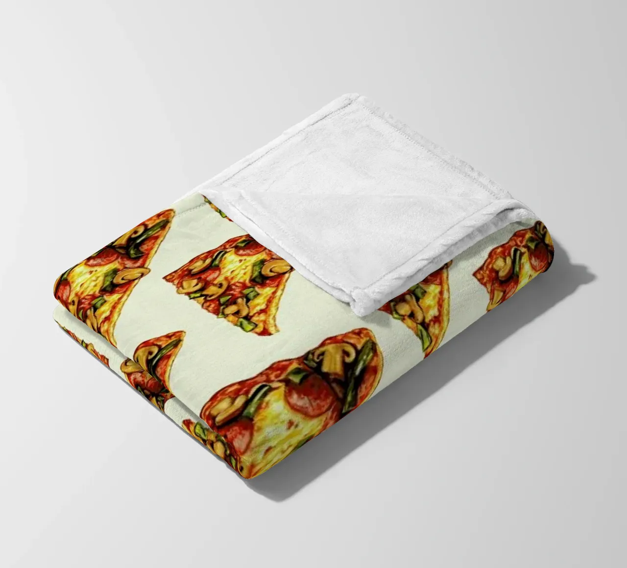 Pizza Pattern fleece blanket by Kelly Gilleran