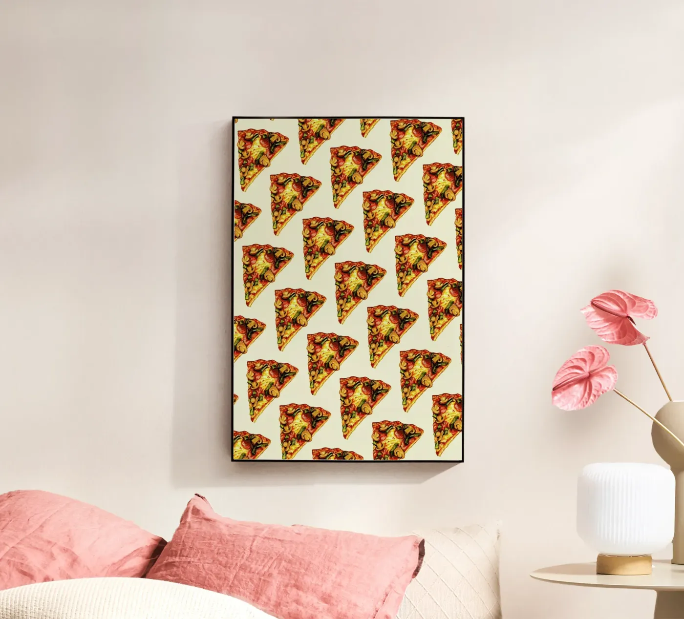 Pizza Pattern acryl van Kelly Gilleran