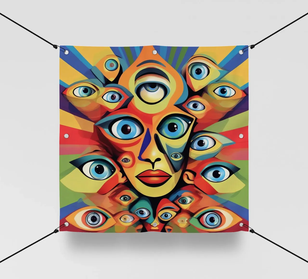 Occhi_1 telo in pvc da AI-Portraits by LK