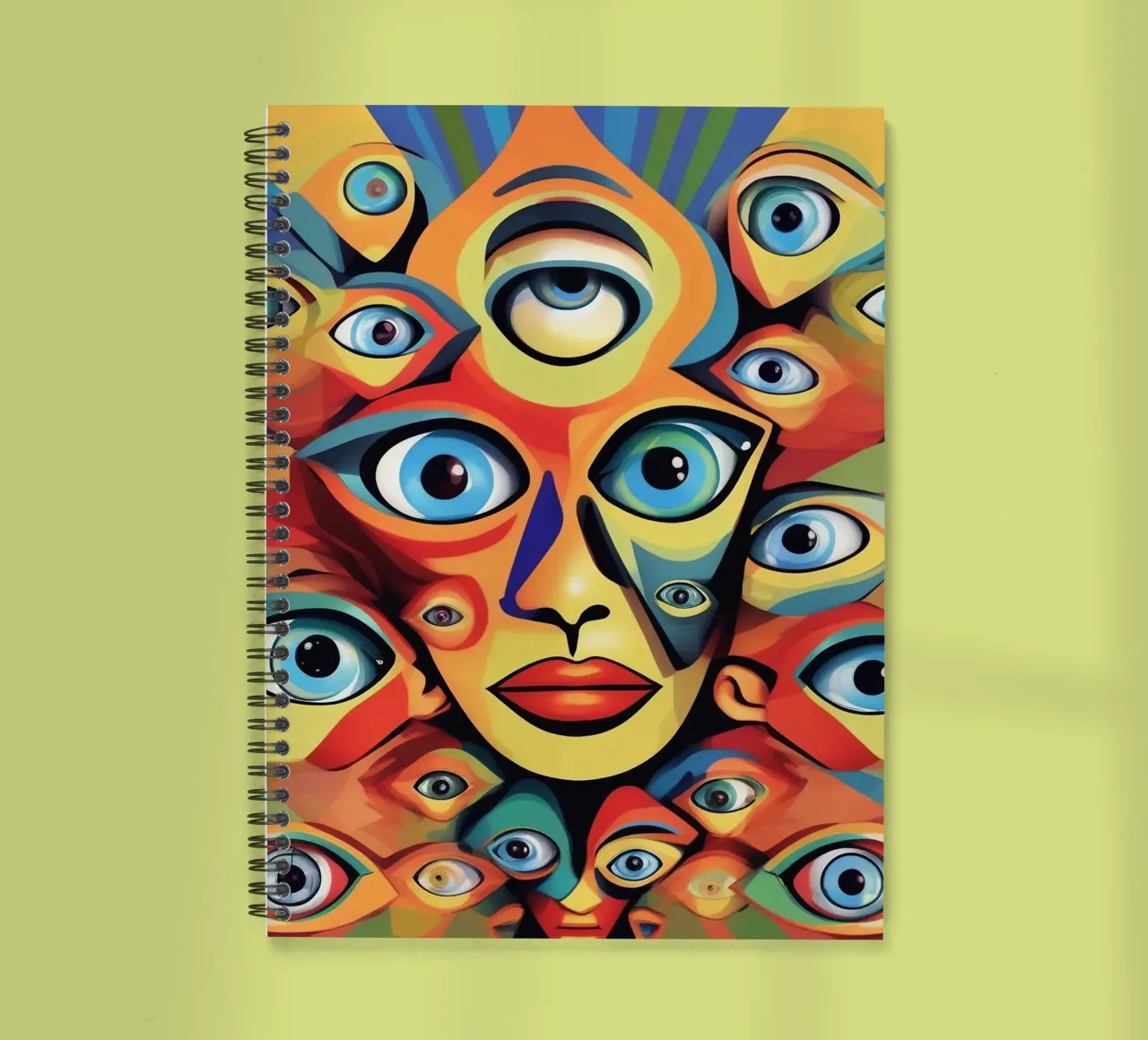 Eyes_1 spiral notebook by AI-Portraits by LK