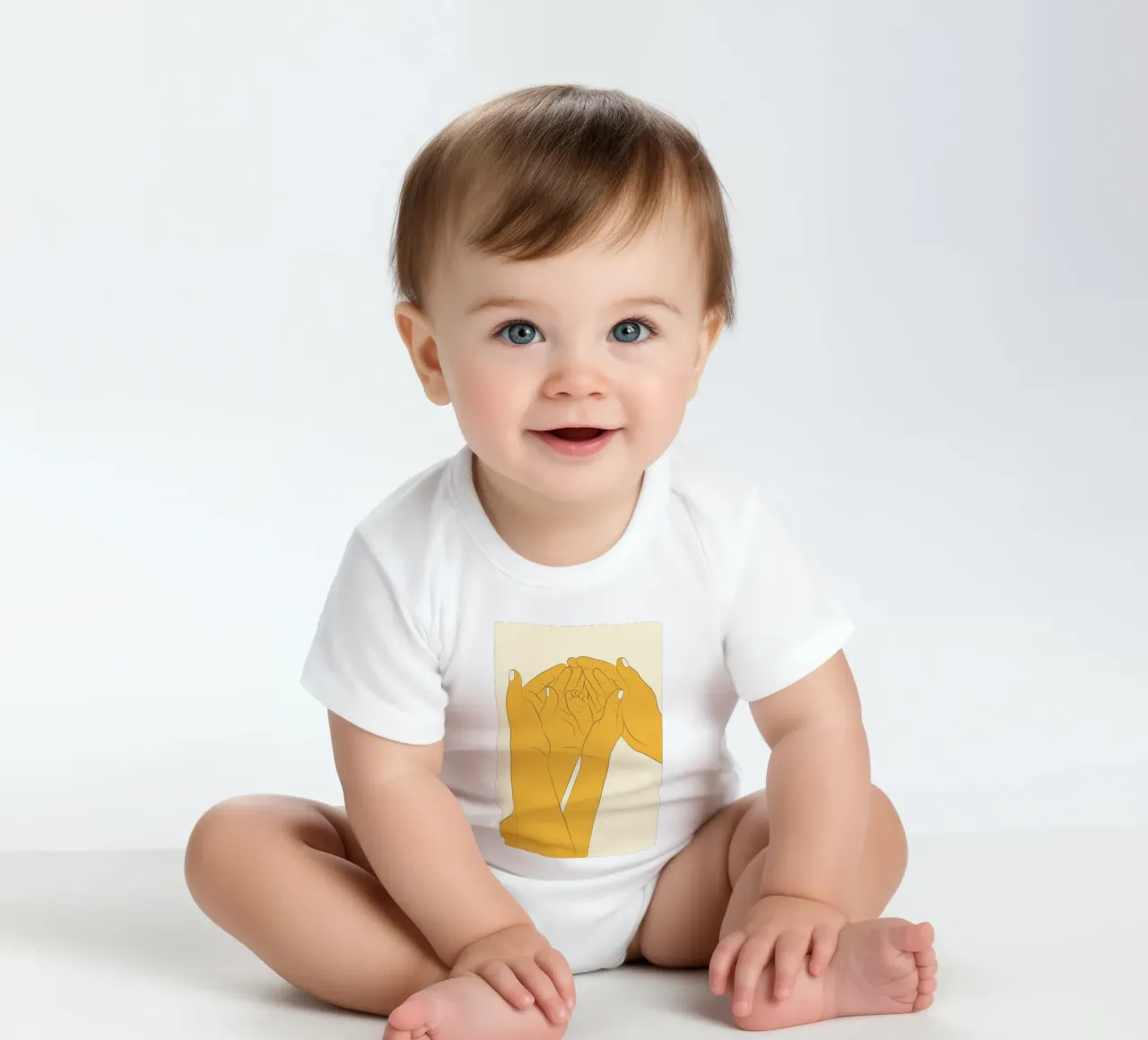 Our Little Love I short-sleeve baby romper by Nadjaa
