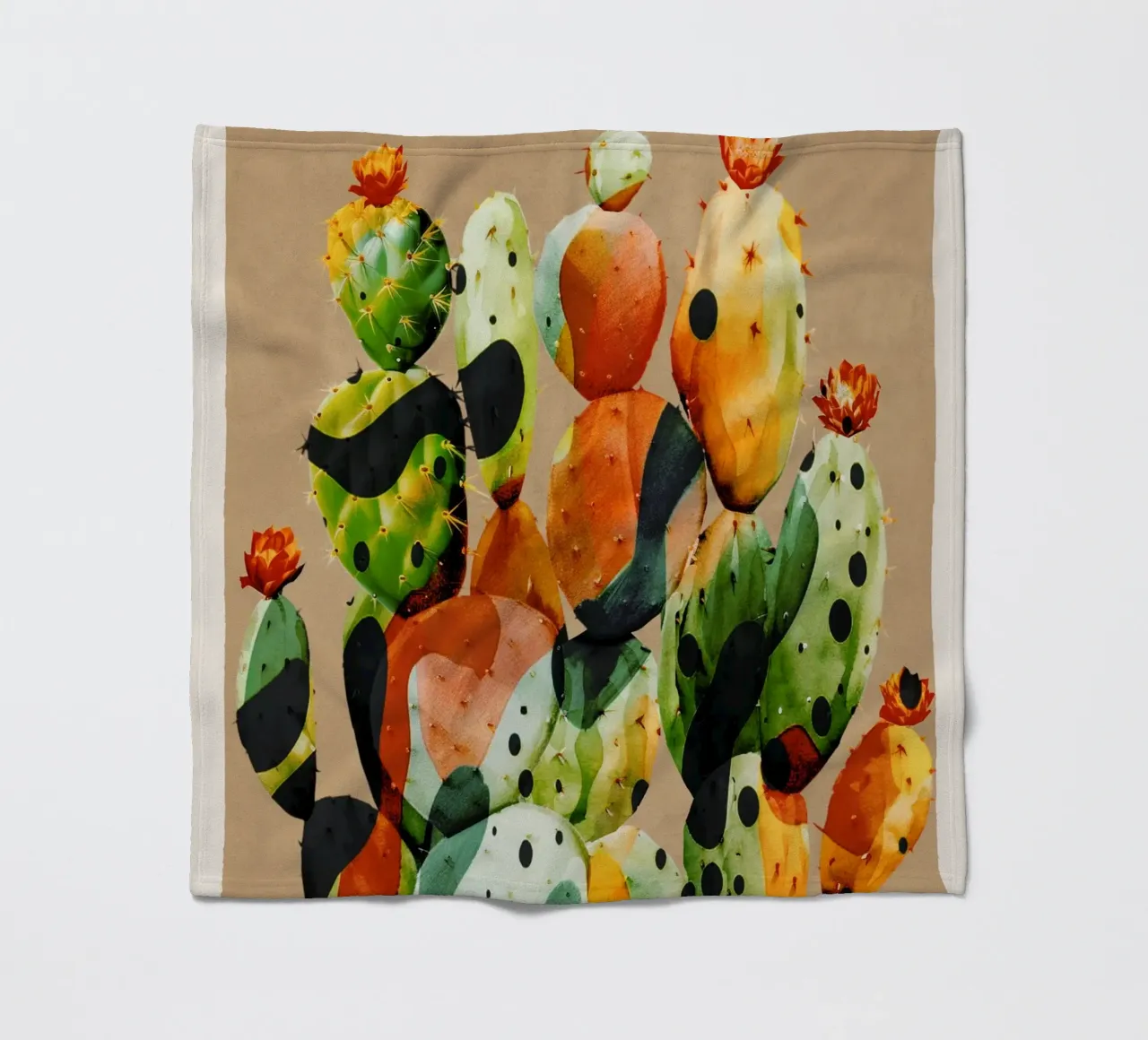 Abstract Modern Cactus 1 coperta in pile da Nadjaa