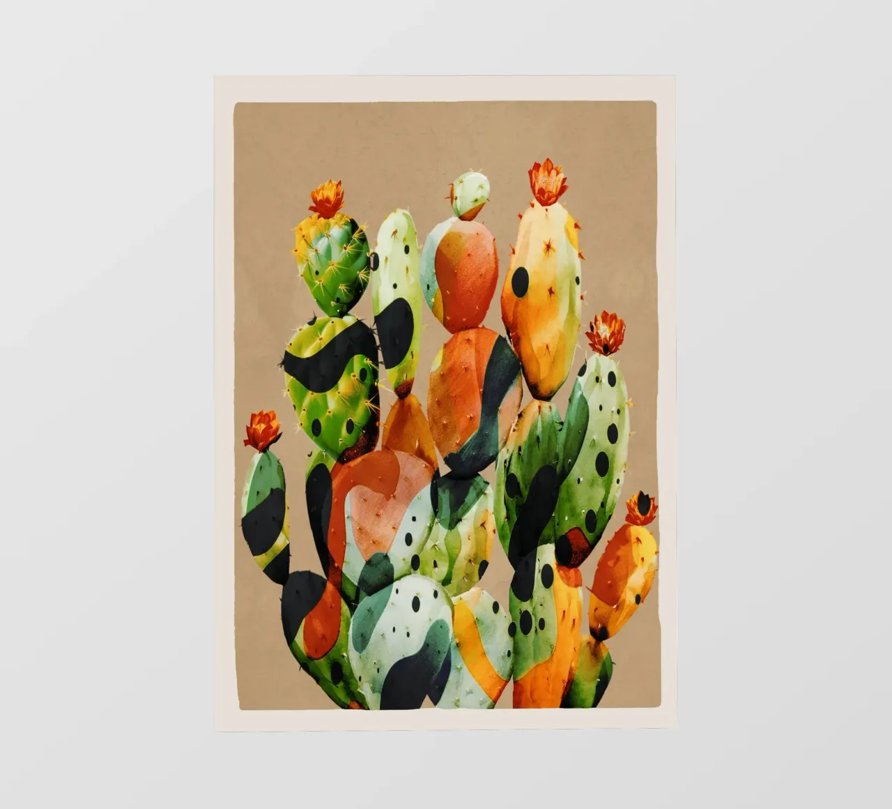 Abstract Modern Cactus 1 pellicola backlit da Nadjaa