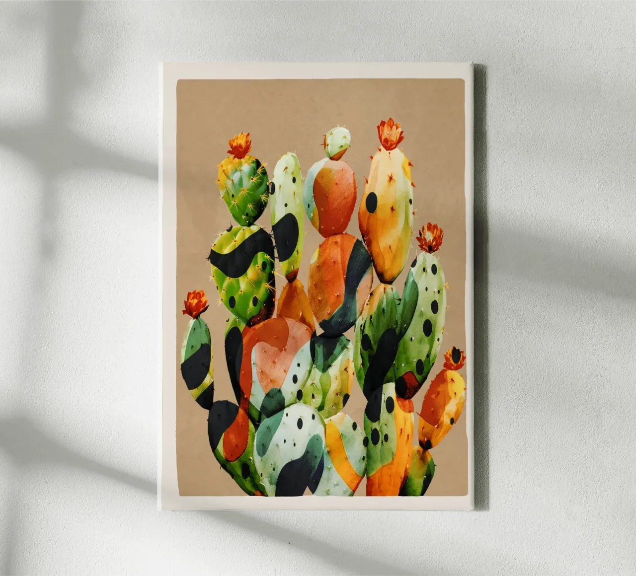 Abstract Modern Cactus 1 canvas by Nadjaa