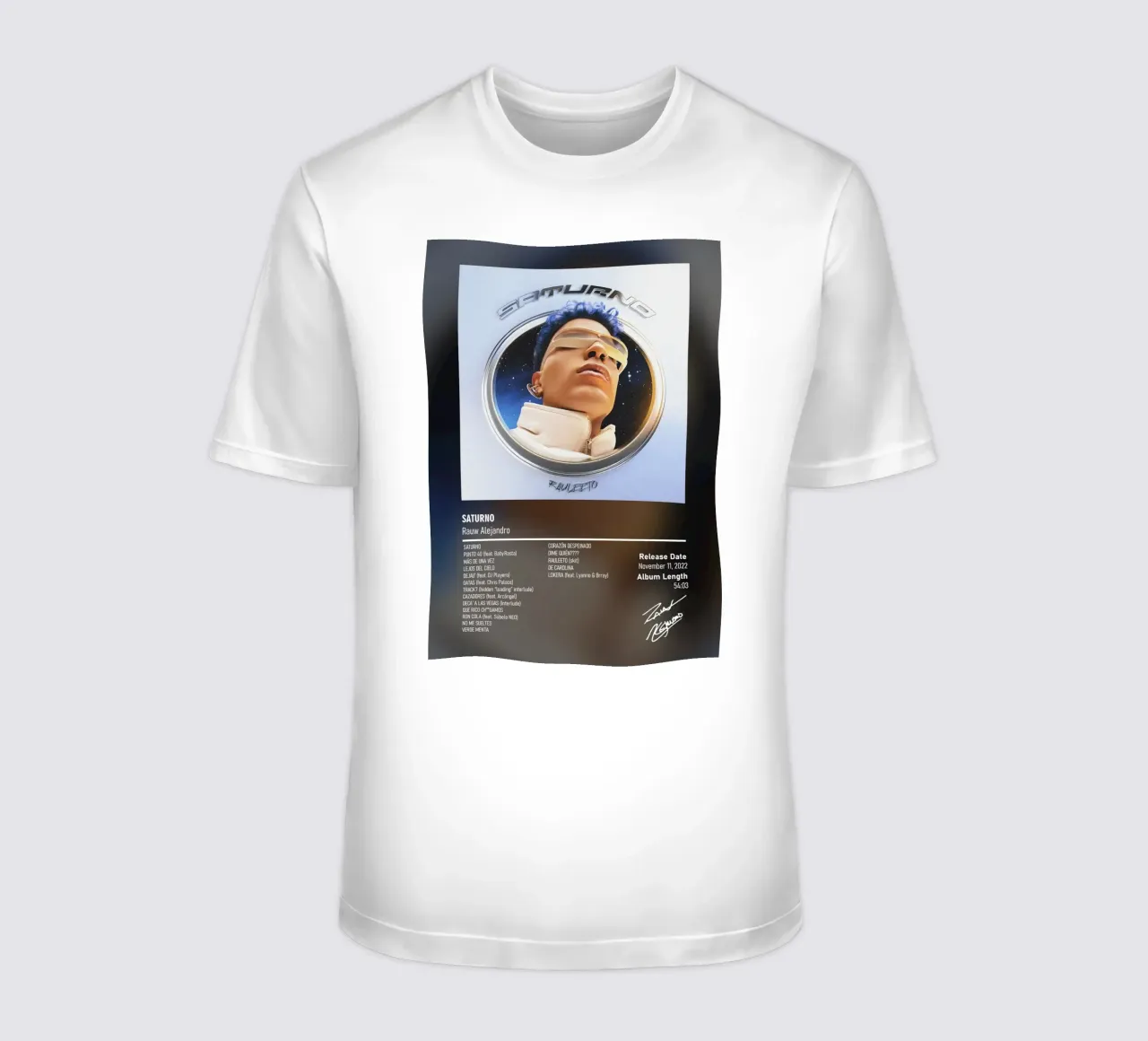Saturno (2022) Rauw Alejandro t-shirt da DGUnder