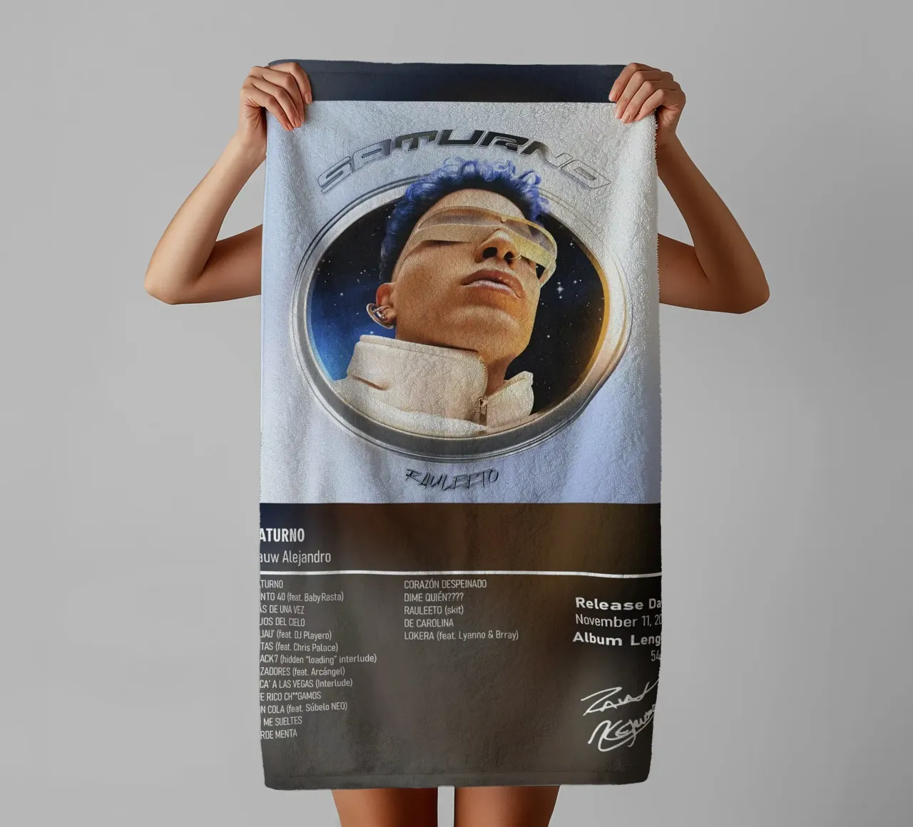 Saturno (2022) Rauw Alejandro asciugamano da bagno da DGUnder
