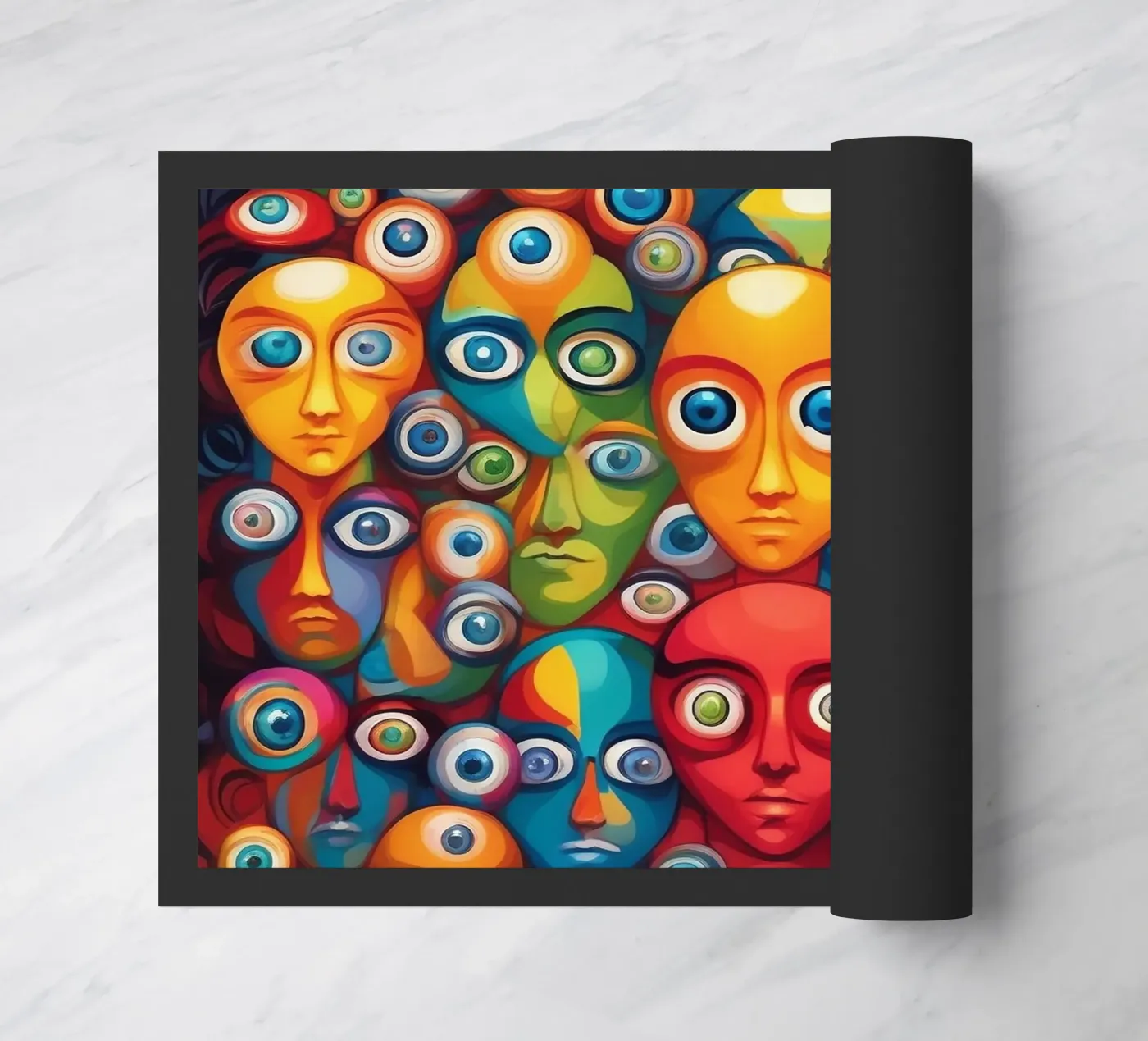 Ogen_2 deurmat van AI-Portraits by LK