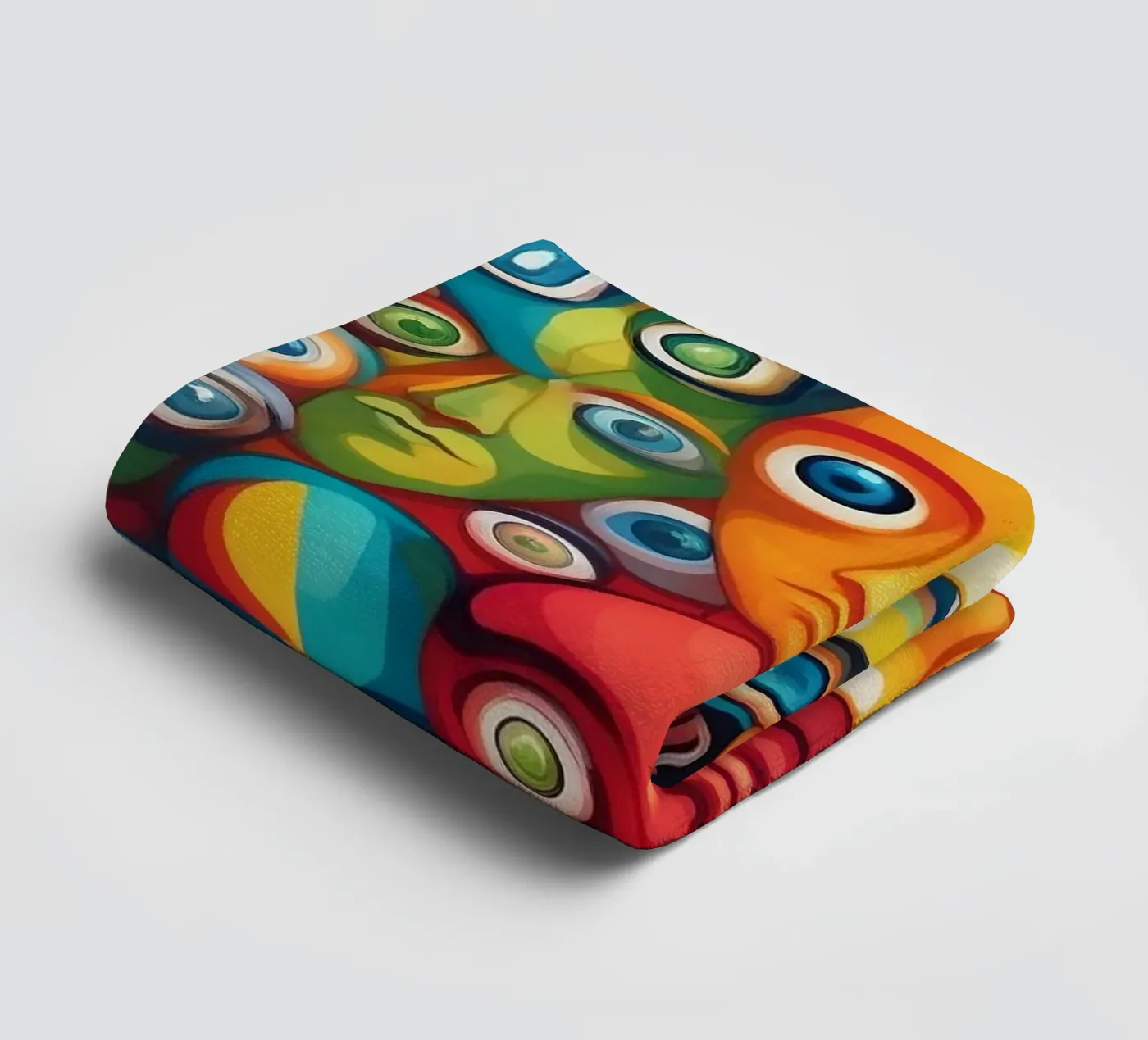 Ogen_2 badhanddoek van AI-Portraits by LK