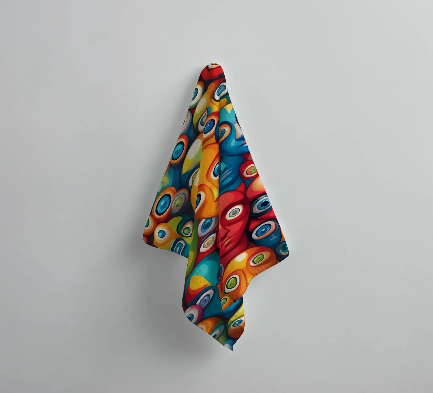 Ogen_2 badhanddoek van AI-Portraits by LK