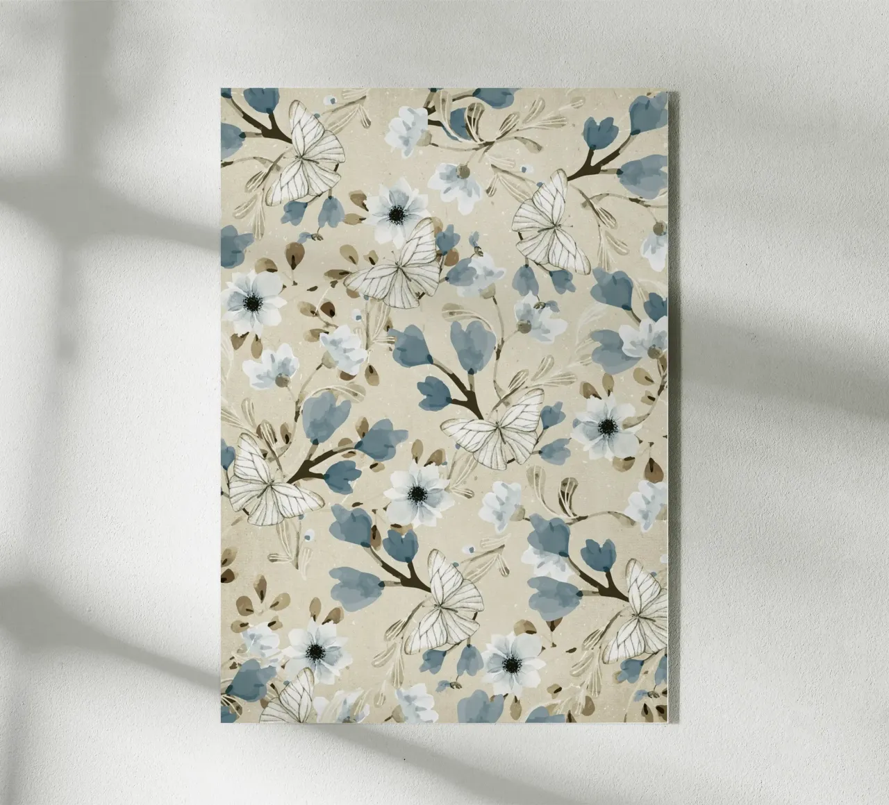 Flowers and Butterflies Acryl-Glas von Nadjaa