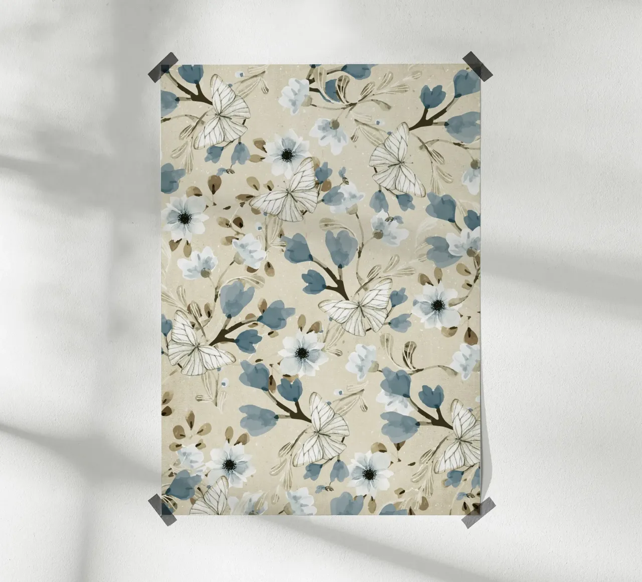 Flowers and Butterflies poster da Nadjaa