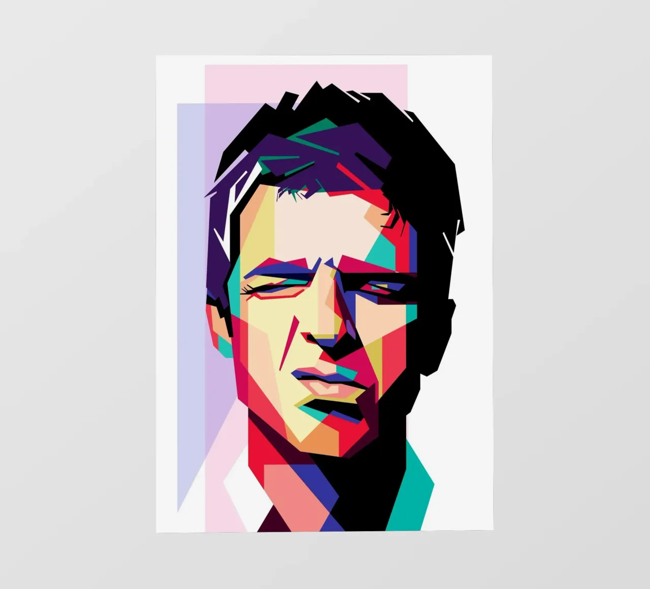 Noel Gallagher WPAP art style pellicola backlit da Hantamrata