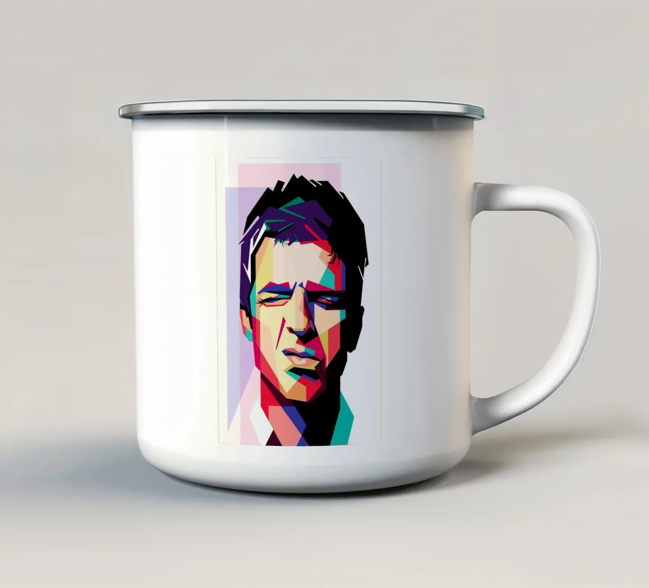 Noel Gallagher WPAP art style tazza in smalto da Hantamrata